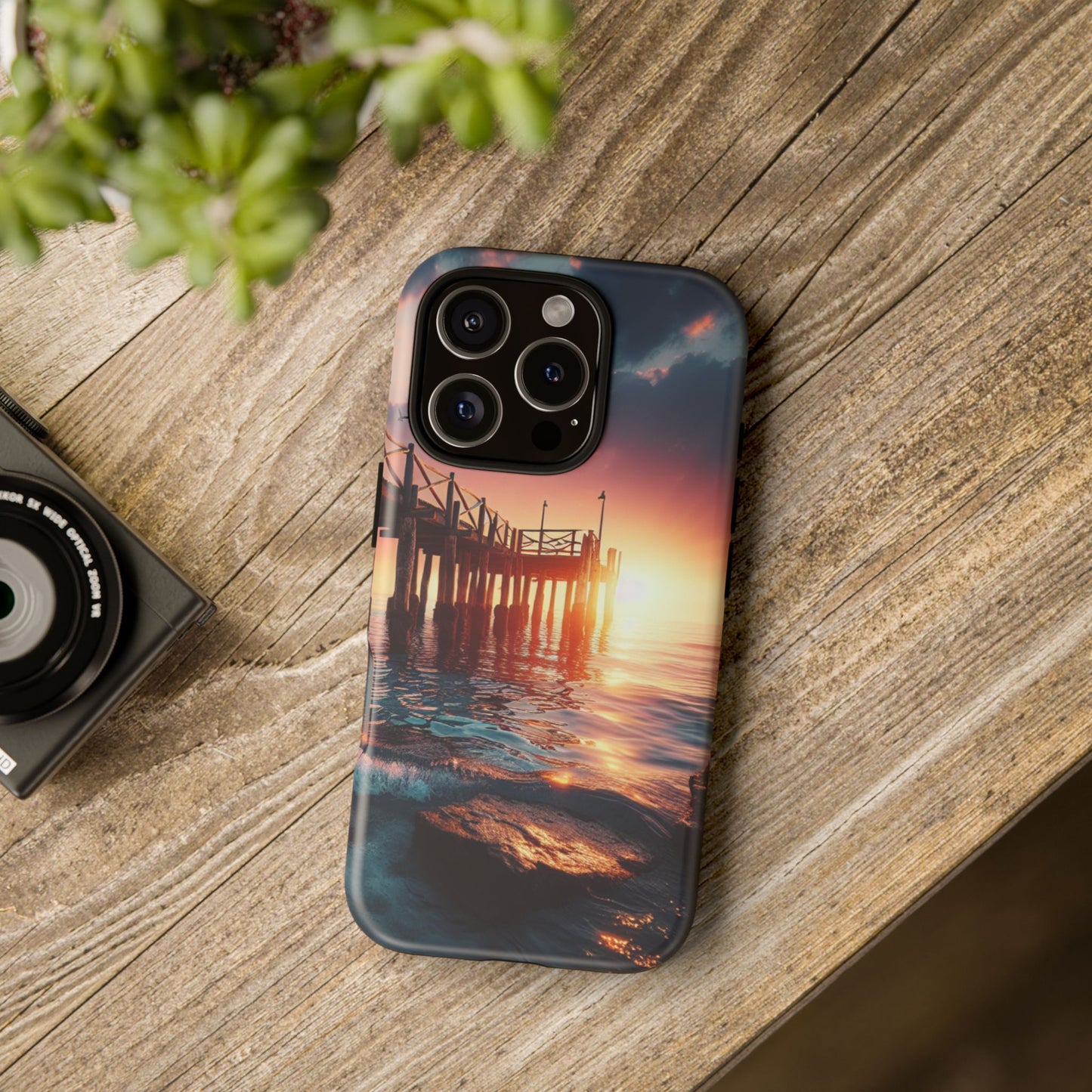 SUNSET on the PIER  phone case
