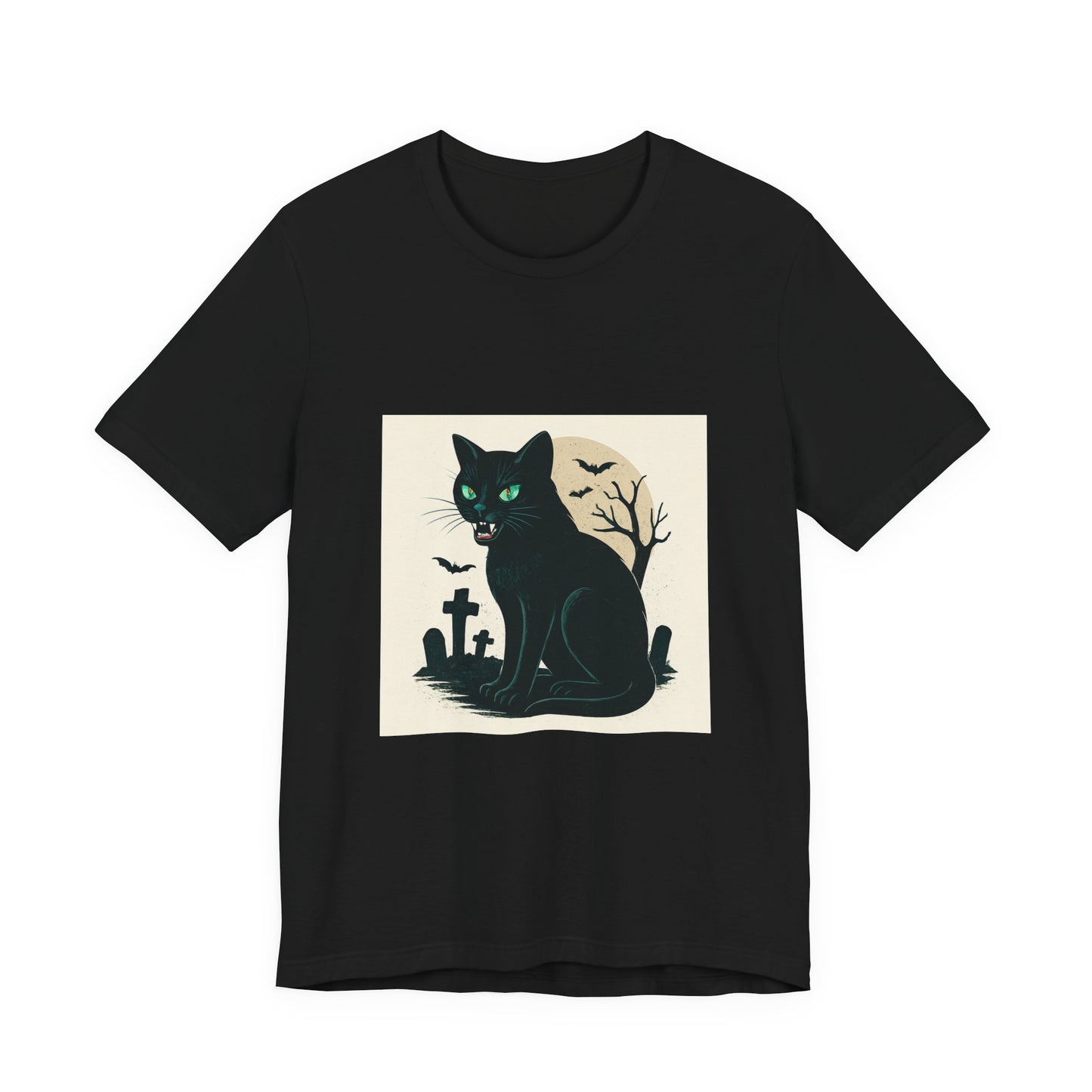 HALLOWEEN (BLACK CAT) Unisex Jersey Short Sleeve Tee