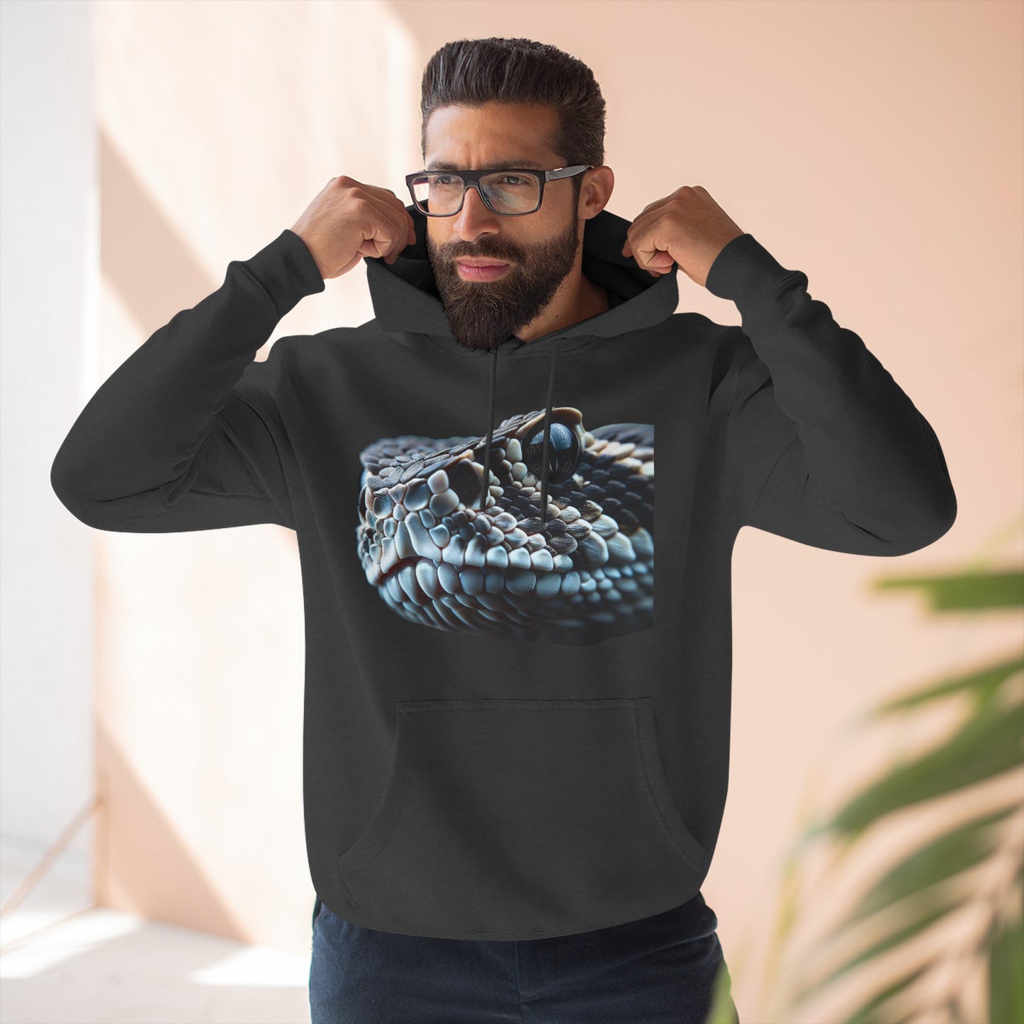 Three-Panel Fleece Hoodie