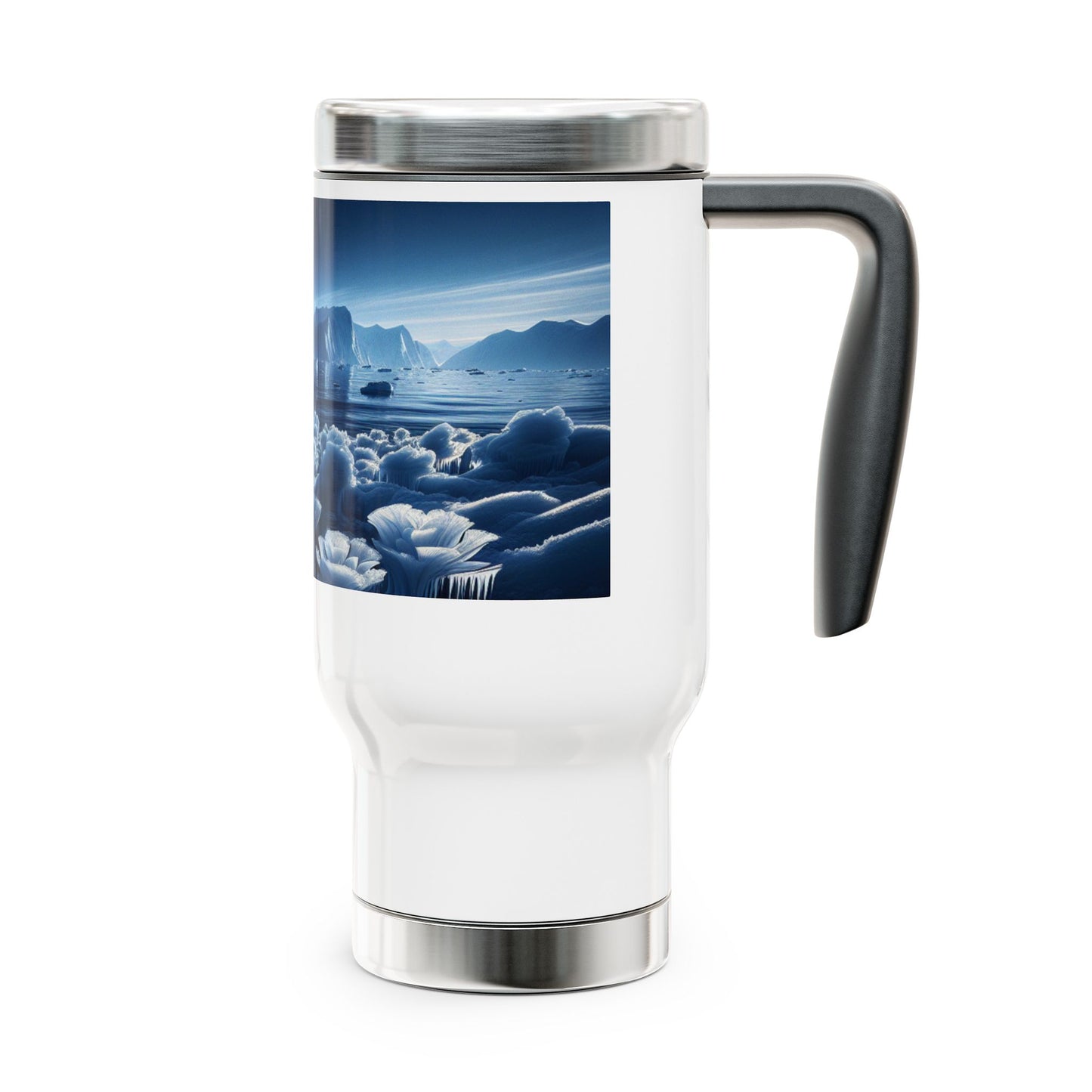 Stainless Steel Travel Mug with Handle, 14oz