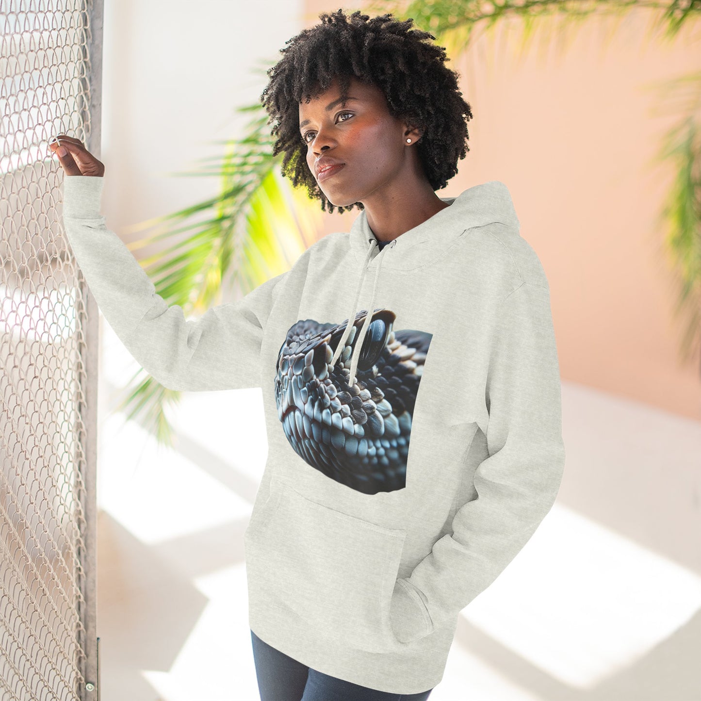 Three-Panel Fleece Hoodie