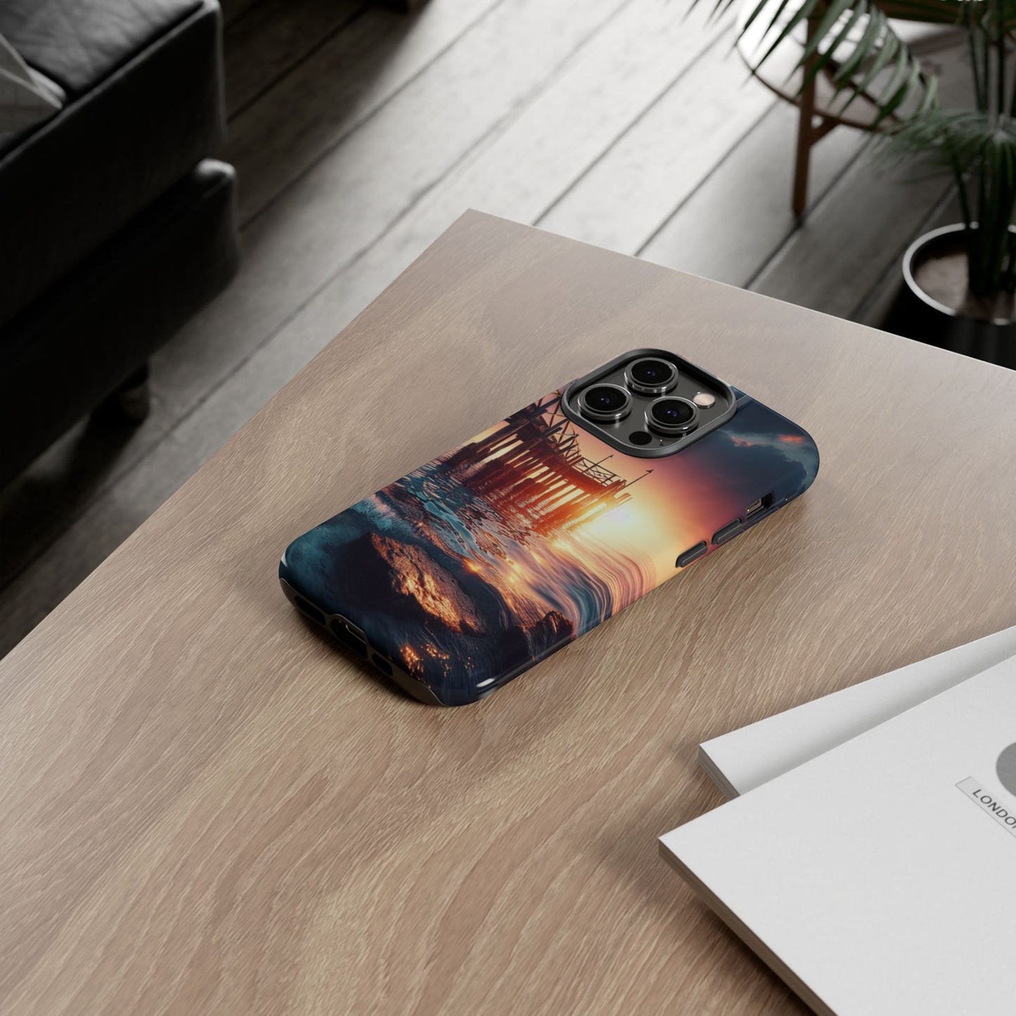 SUNSET on the PIER  phone case