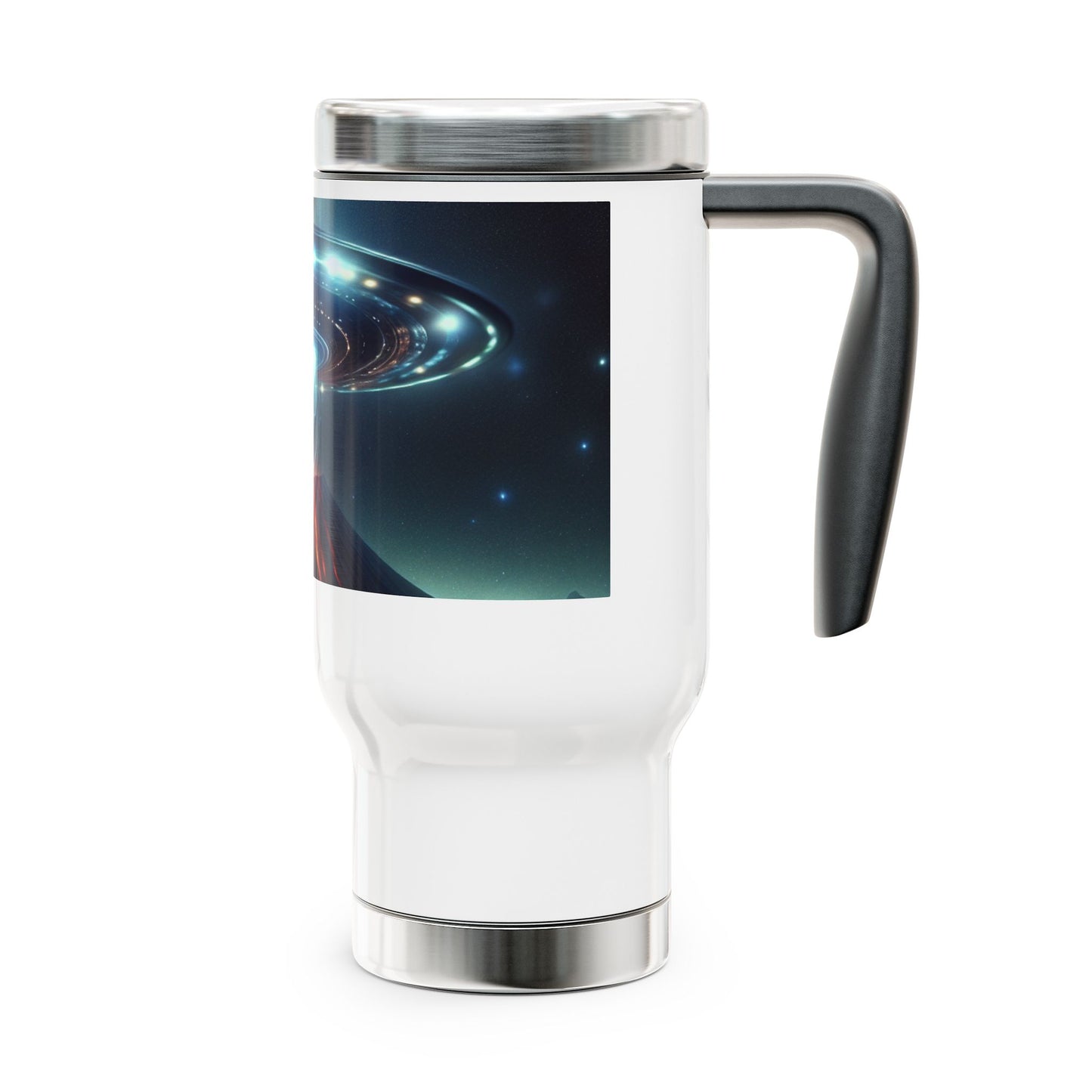 Stainless Steel Travel Mug with Handle, 14oz