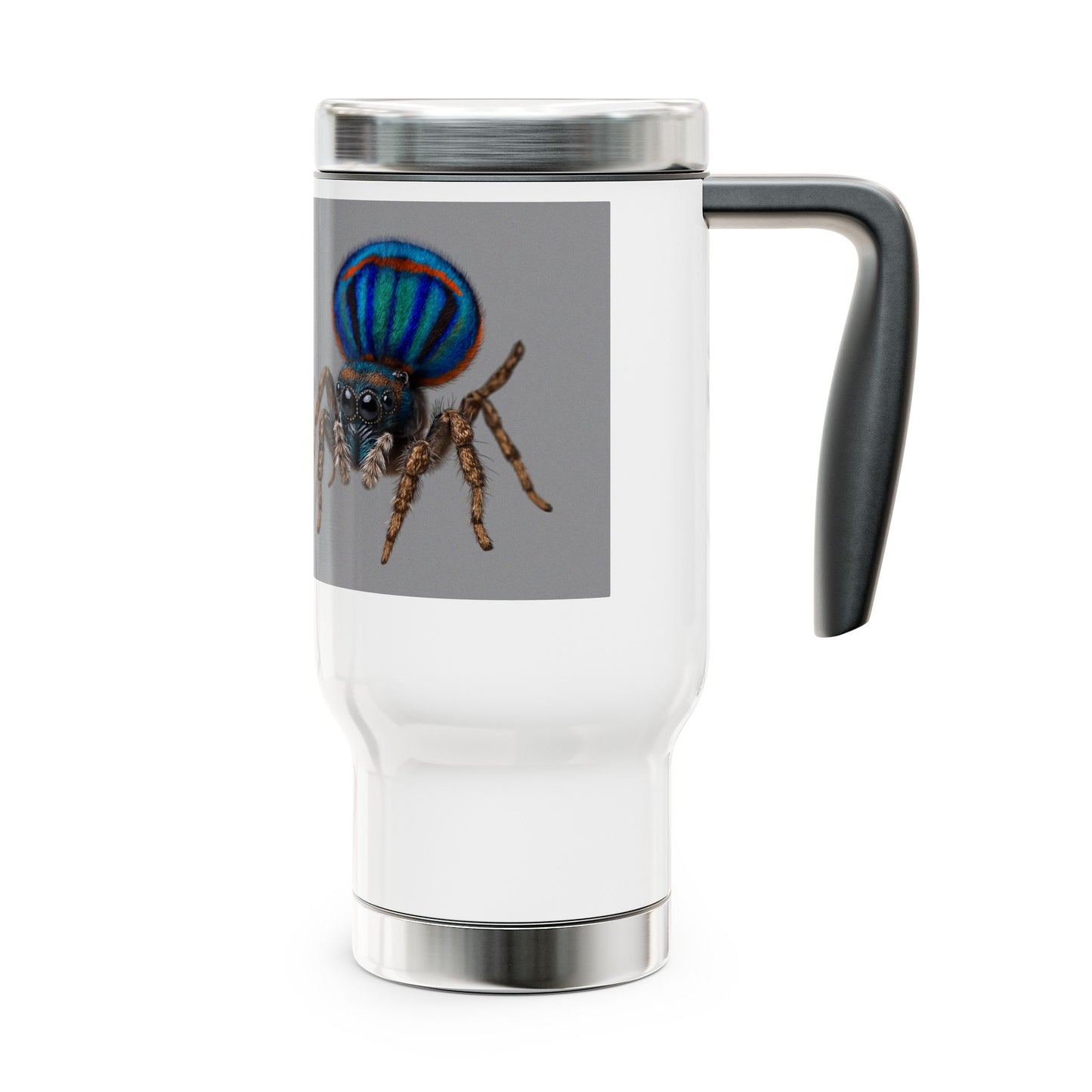 Stainless Steel Travel Mug with Handle, 14oz