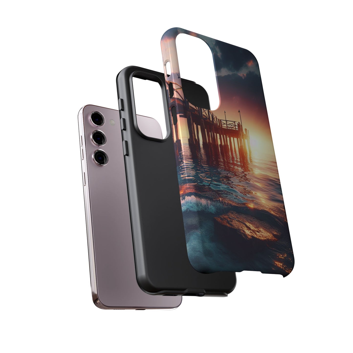 SUNSET on the PIER  phone case