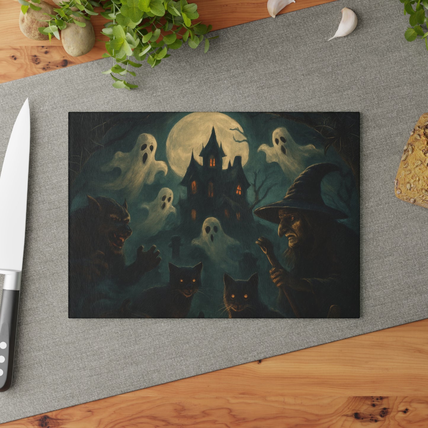 HALLOWEEN Glass Cutting Board