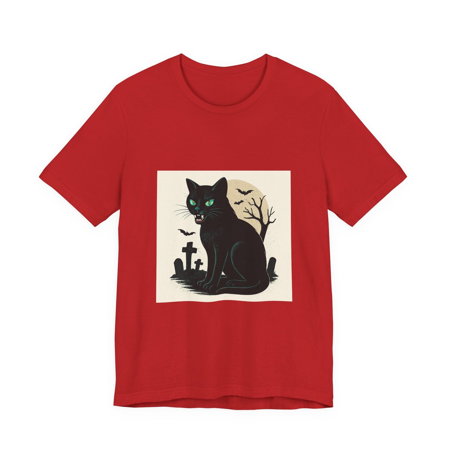 HALLOWEEN (BLACK CAT) Unisex Jersey Short Sleeve Tee