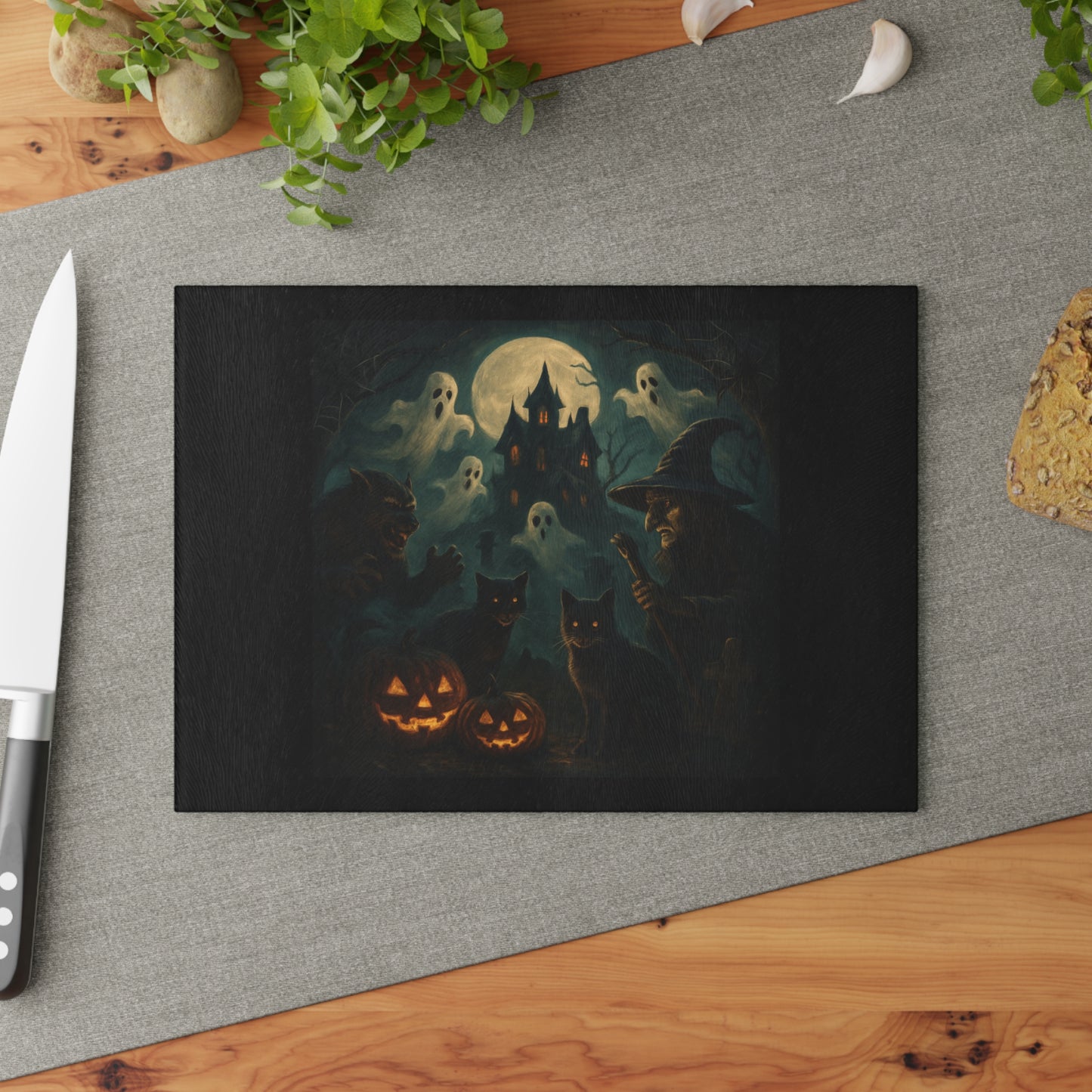 HALLOWEEN Glass Cutting Board