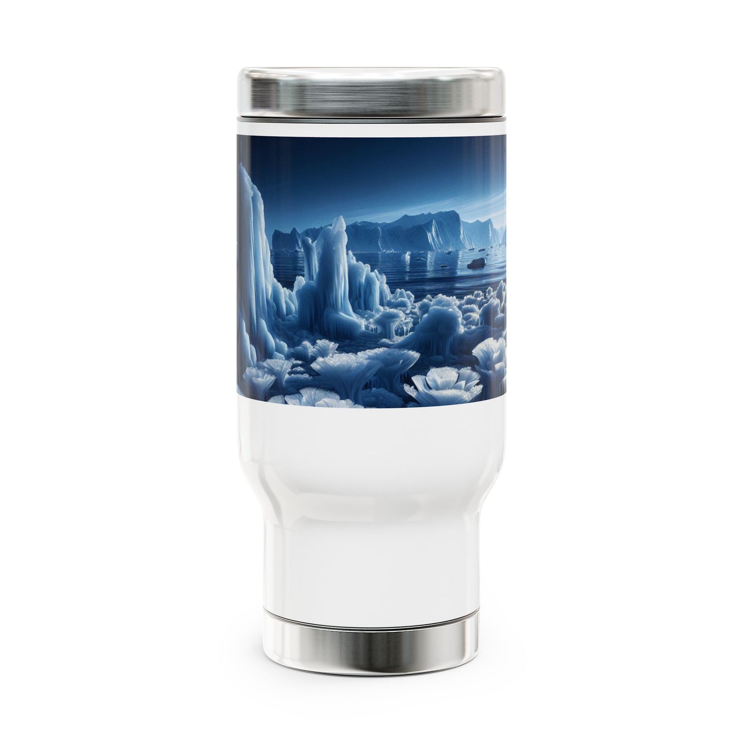 Stainless Steel Travel Mug with Handle, 14oz