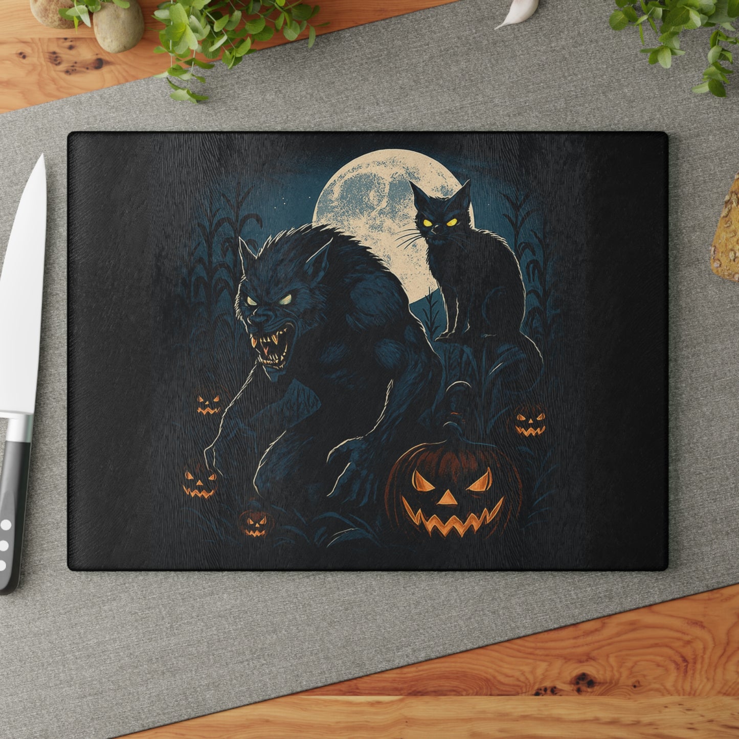 HALLOWEEN Glass Cutting Board