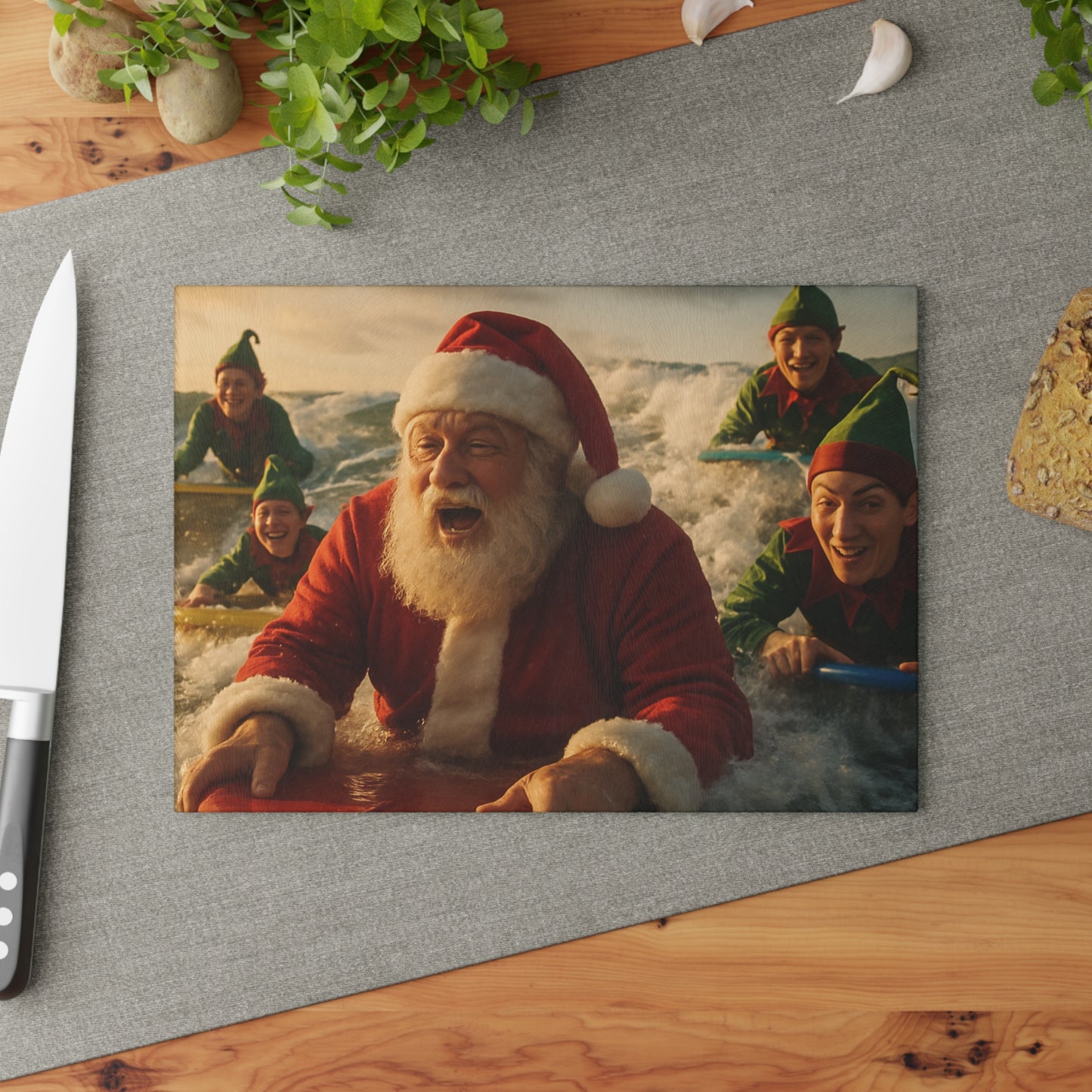 CHRISTMAS Glass Cutting Board