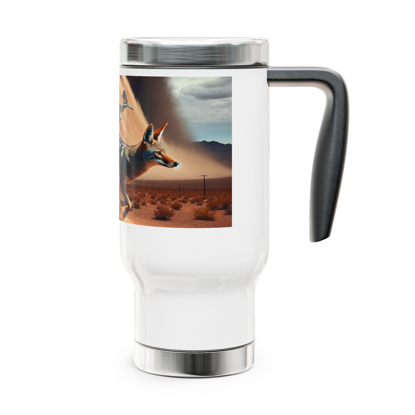 Stainless Steel Travel Mug with Handle, 14oz