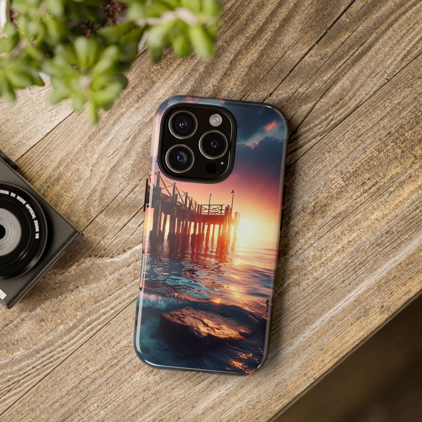 SUNSET on the PIER  phone case