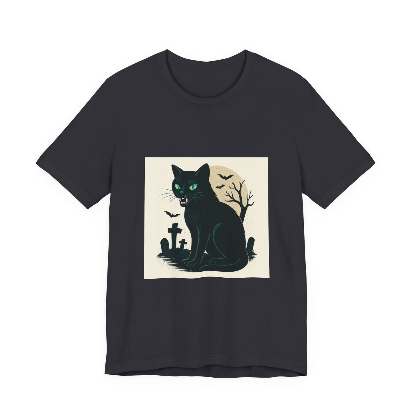 HALLOWEEN (BLACK CAT) Unisex Jersey Short Sleeve Tee