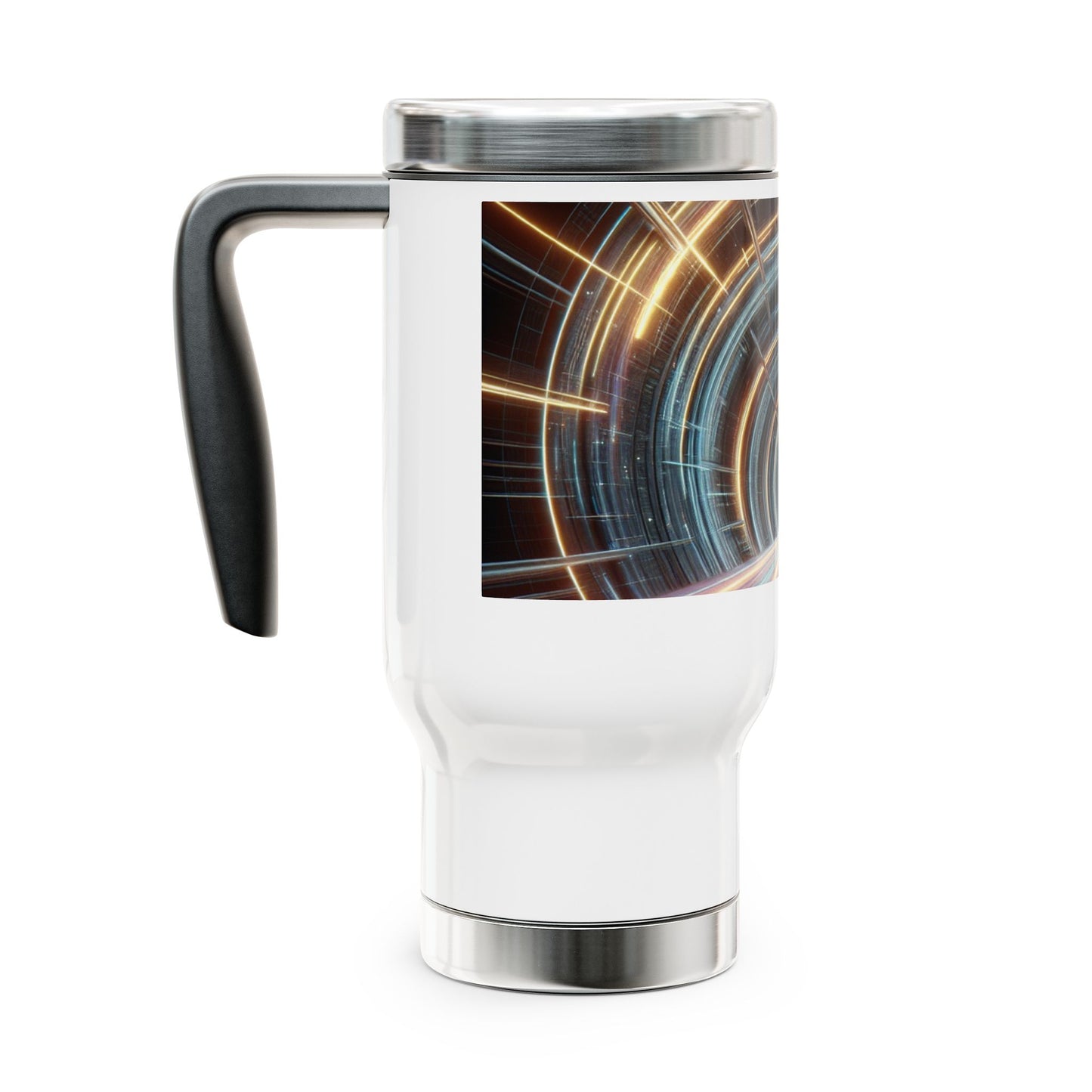 Stainless Steel Travel Mug with Handle, 14oz