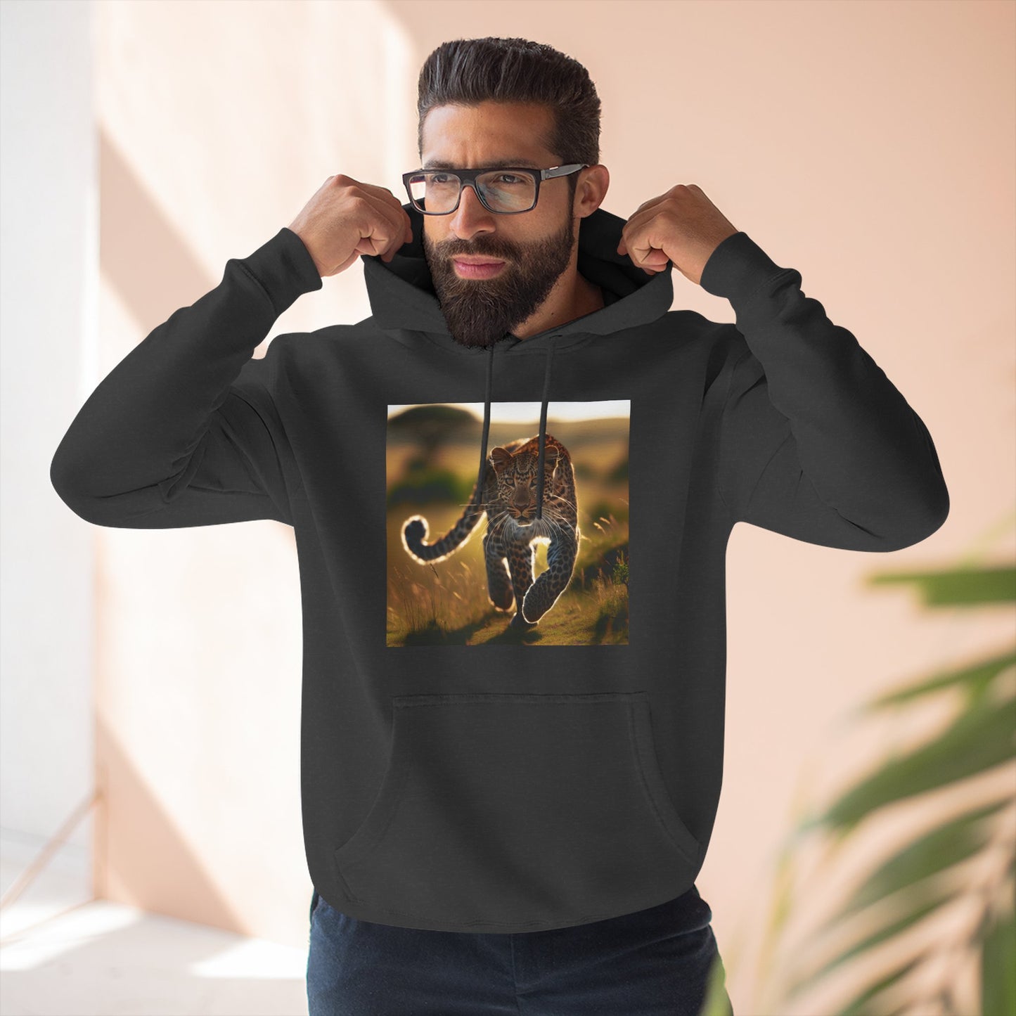 Three-Panel Fleece Hoodie