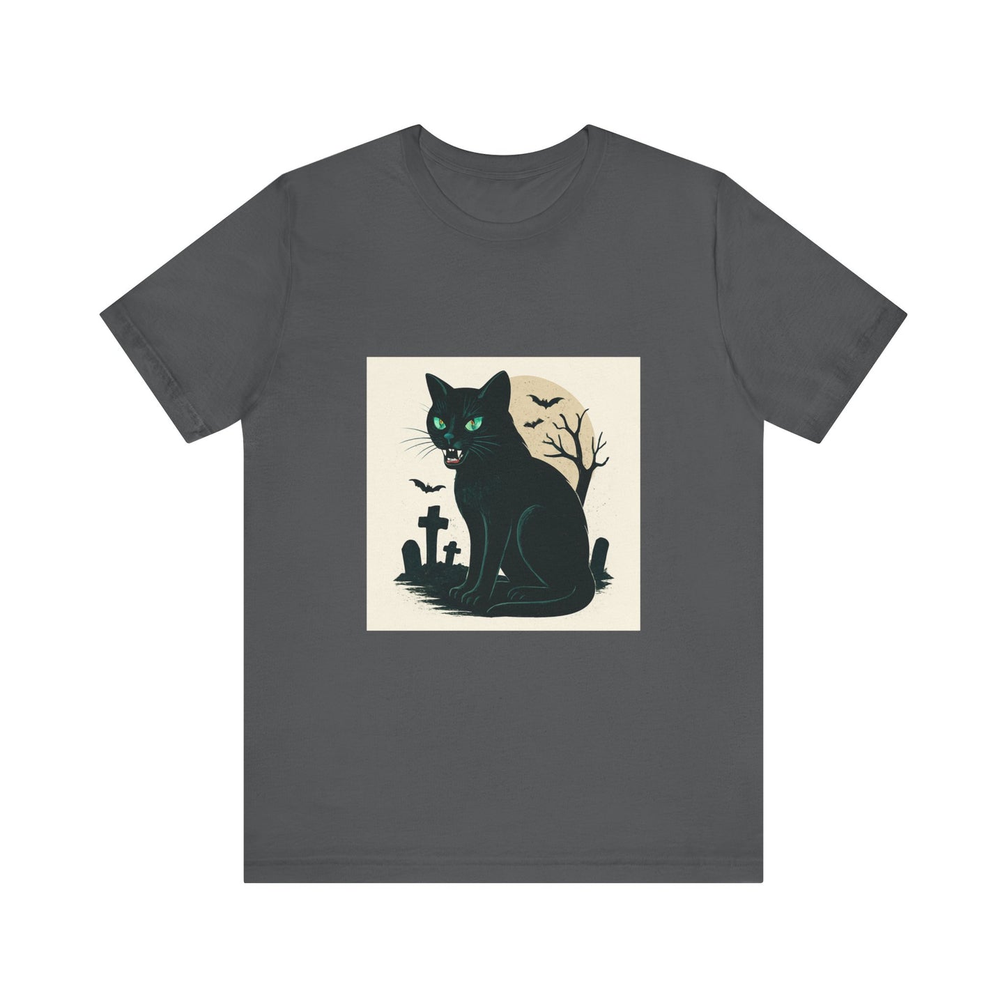 HALLOWEEN (BLACK CAT) Unisex Jersey Short Sleeve Tee