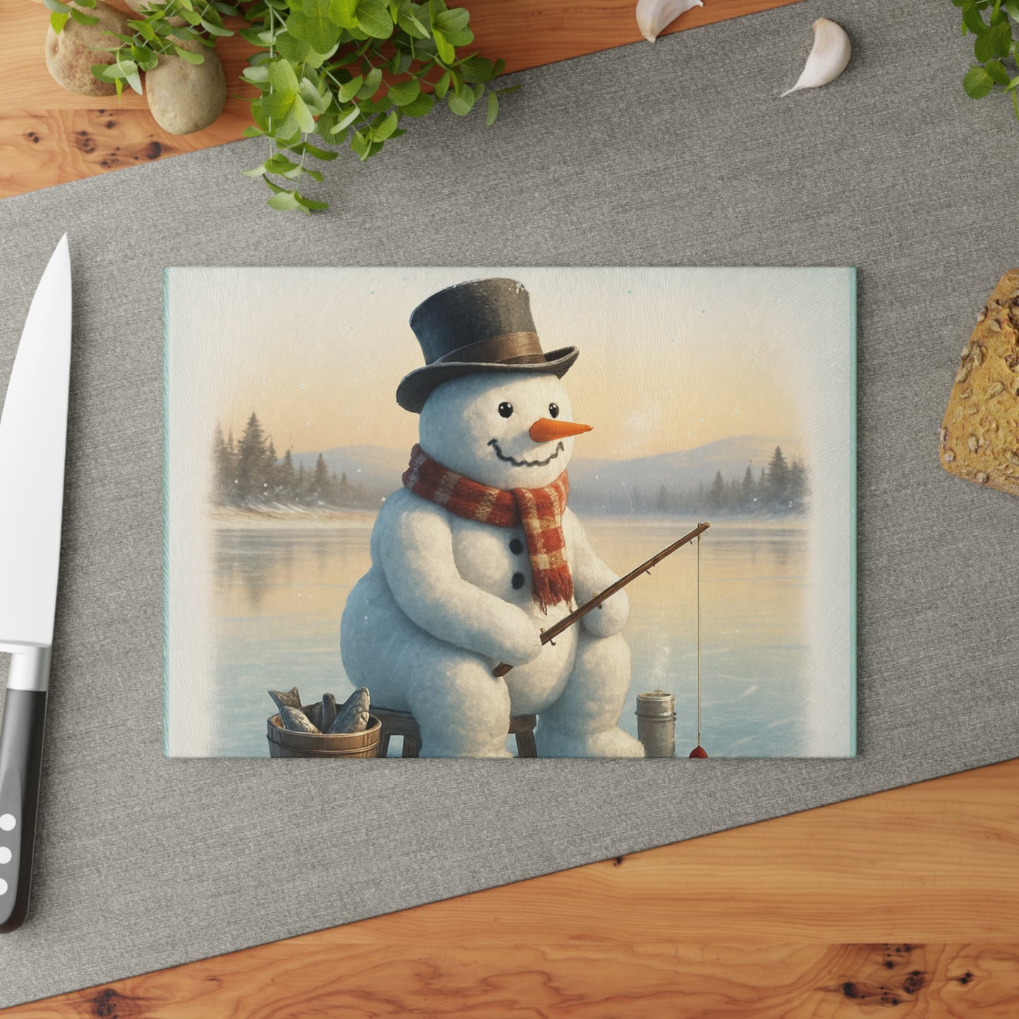 CHRISTMAS Glass Cutting Board