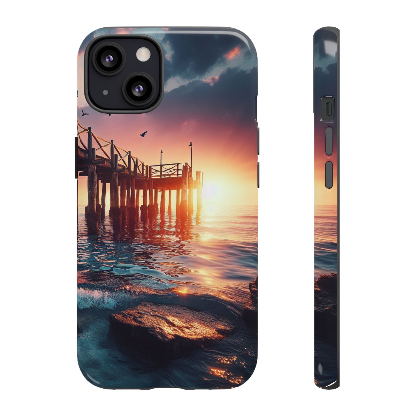 SUNSET on the PIER  phone case