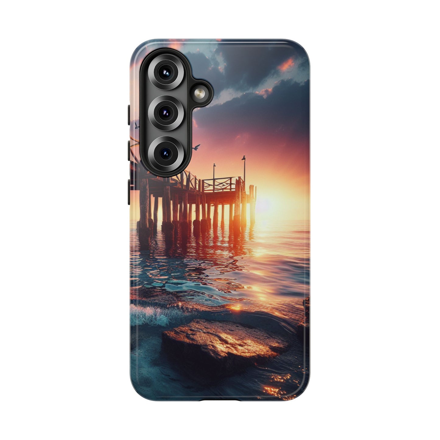 SUNSET on the PIER  phone case