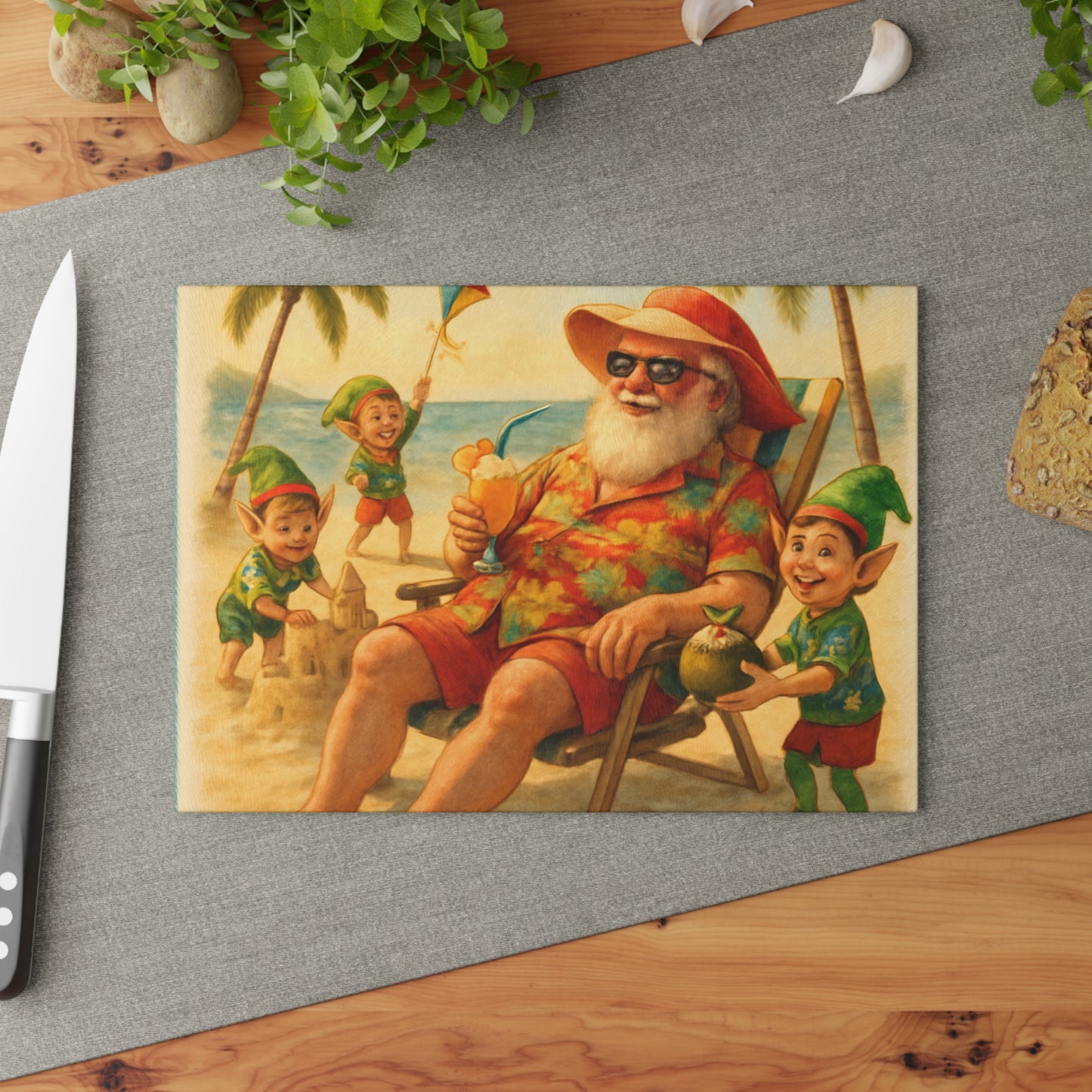 CHRISTMAS Glass Cutting Board