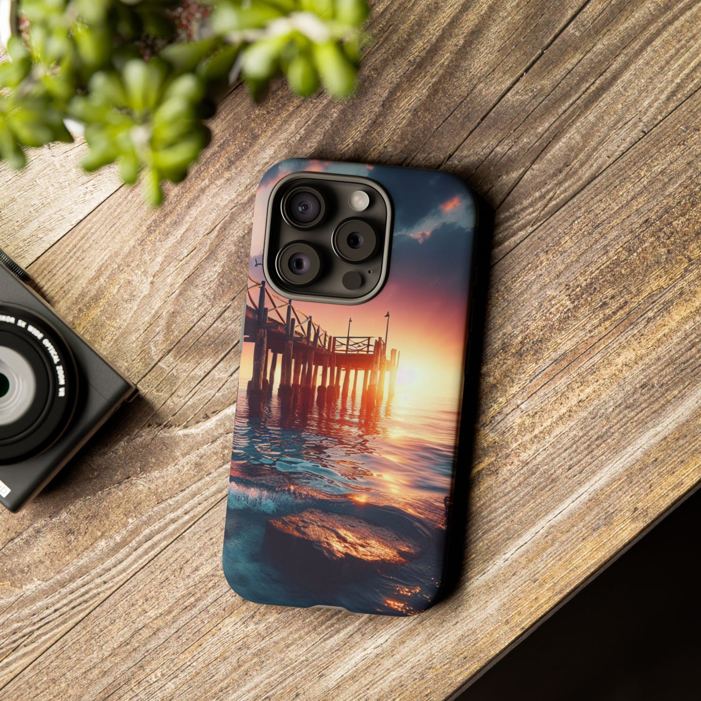 SUNSET on the PIER  phone case