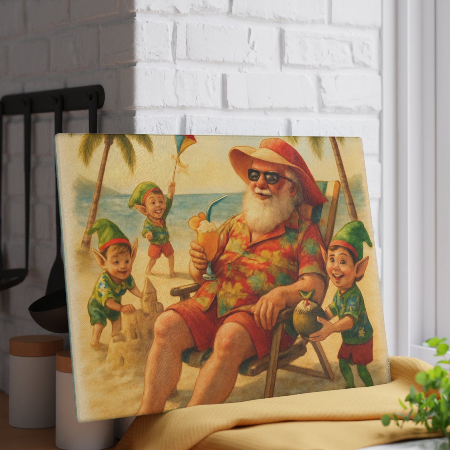 CHRISTMAS Glass Cutting Board