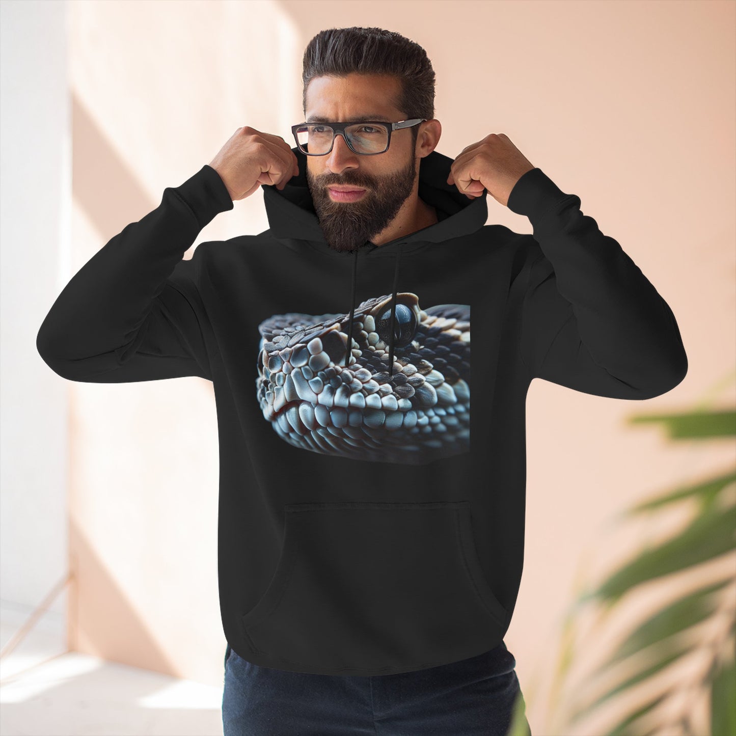 Three-Panel Fleece Hoodie