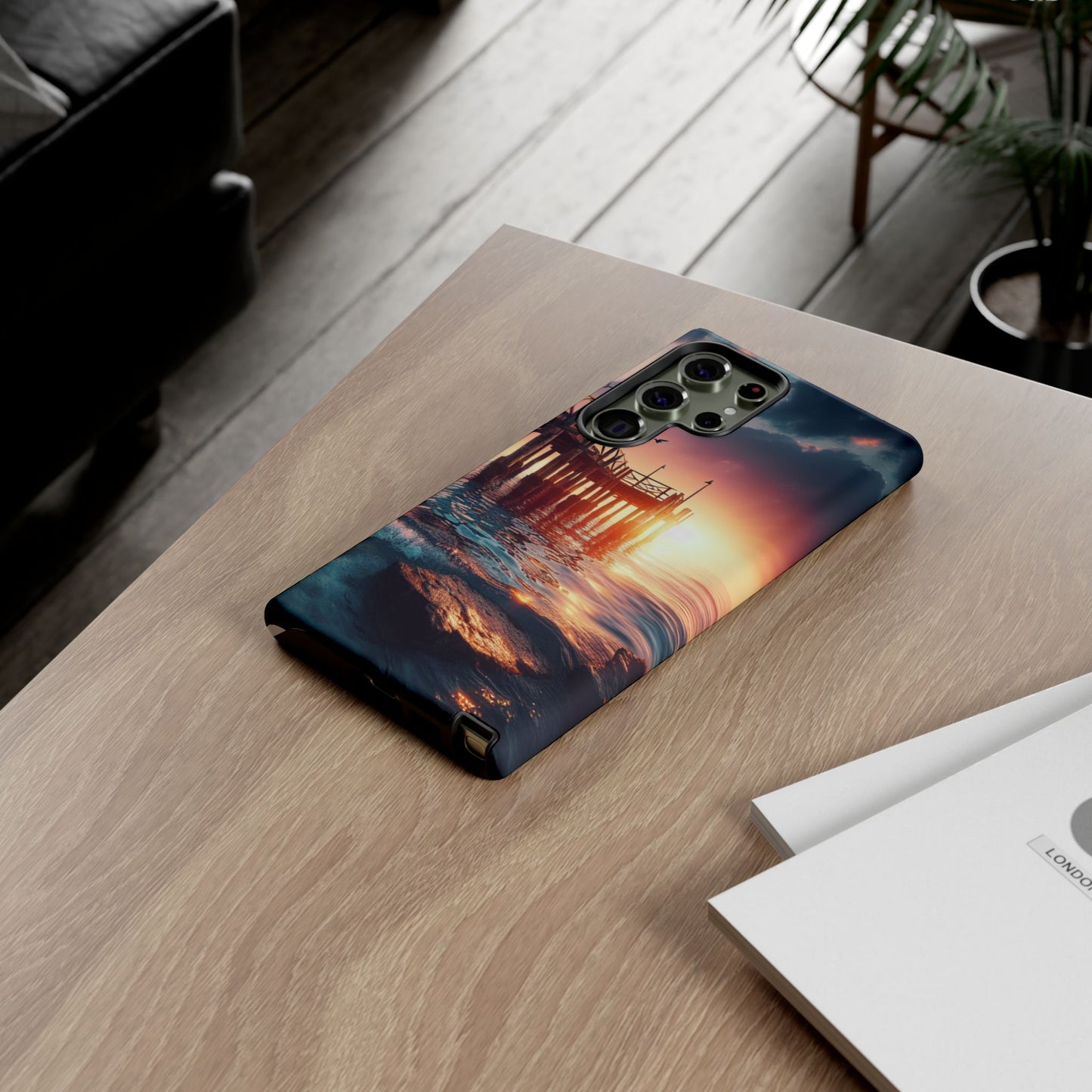 SUNSET on the PIER  phone case