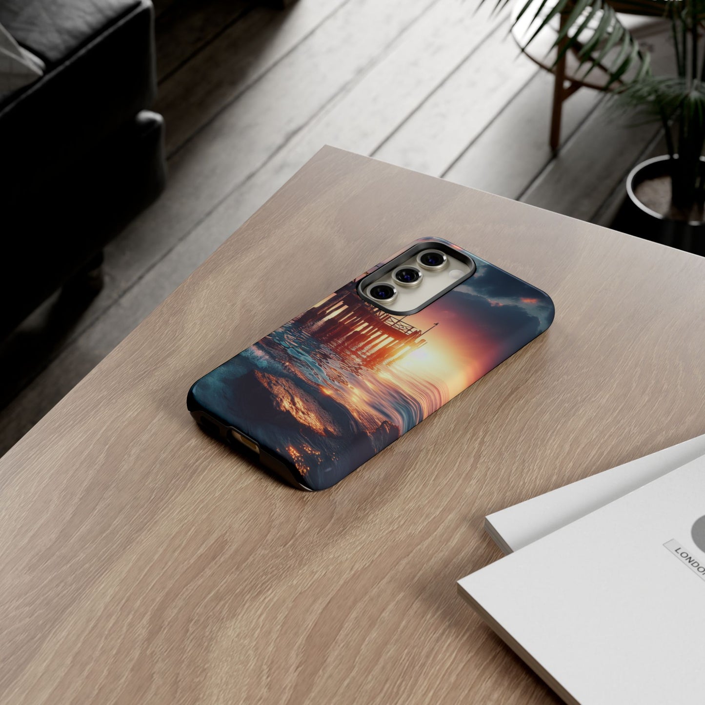 SUNSET on the PIER  phone case