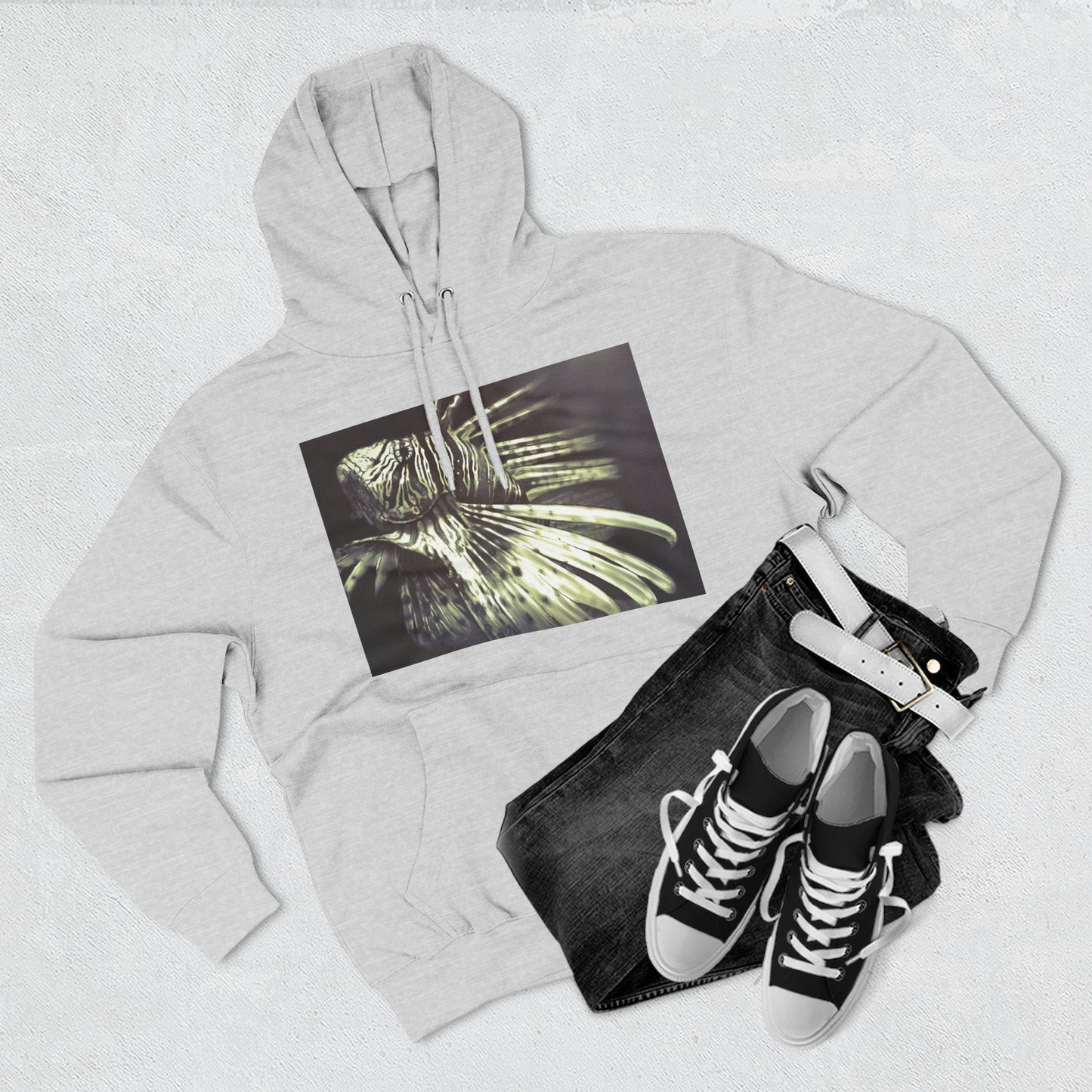 Three-Panel Fleece Hoodie
