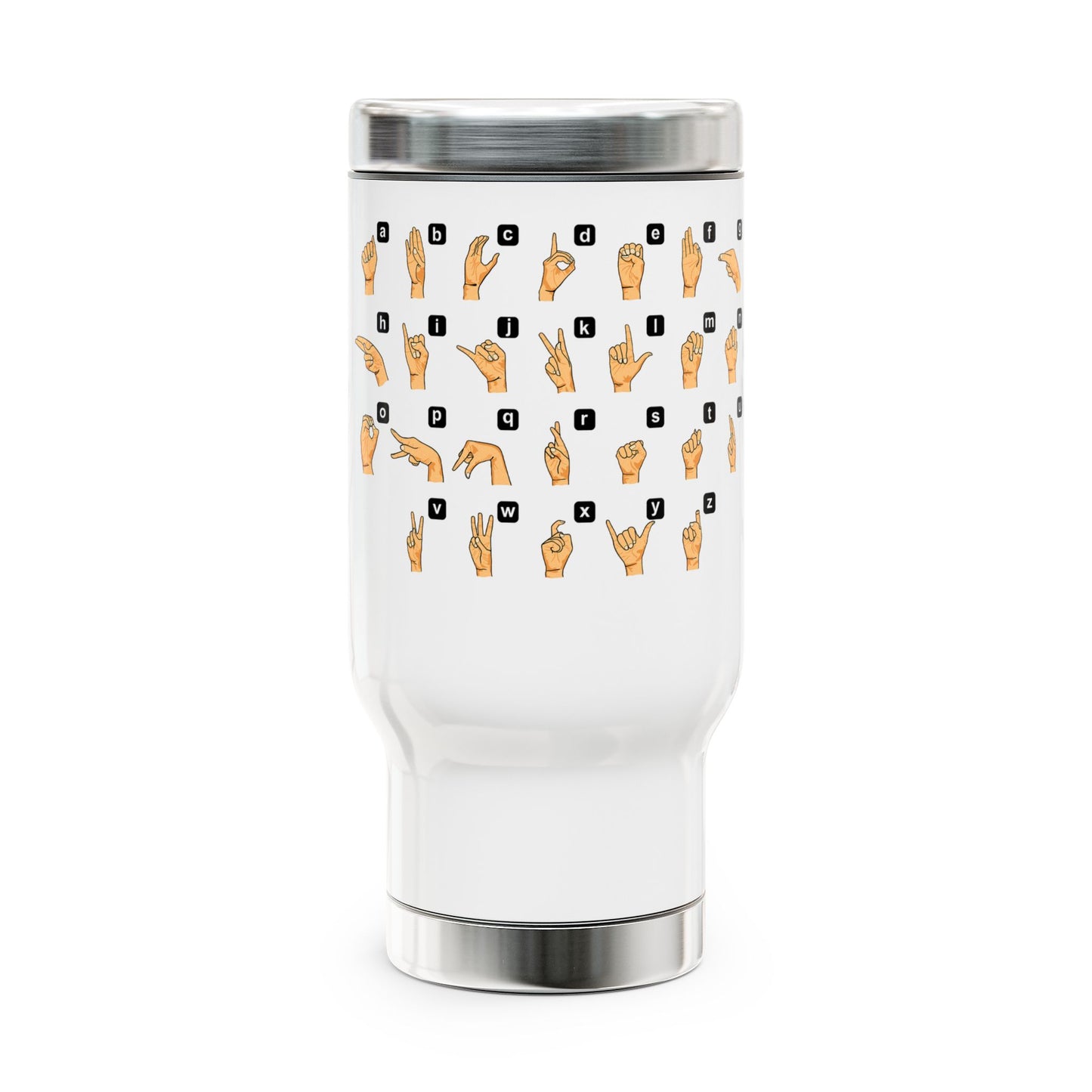 Stainless Steel Travel Mug with Handle, 14oz