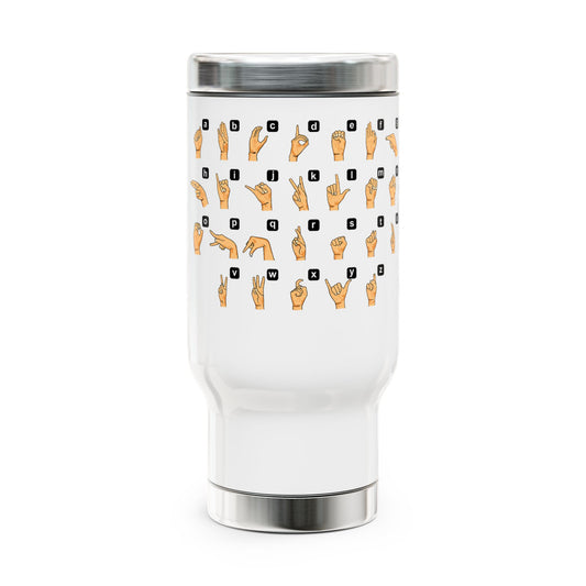 Stainless Steel Travel Mug with Handle, 14oz