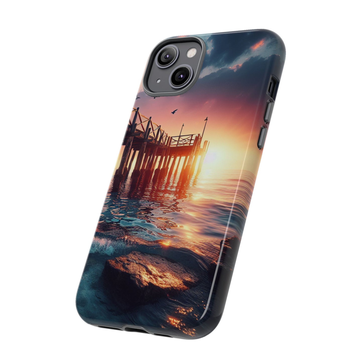 SUNSET on the PIER  phone case
