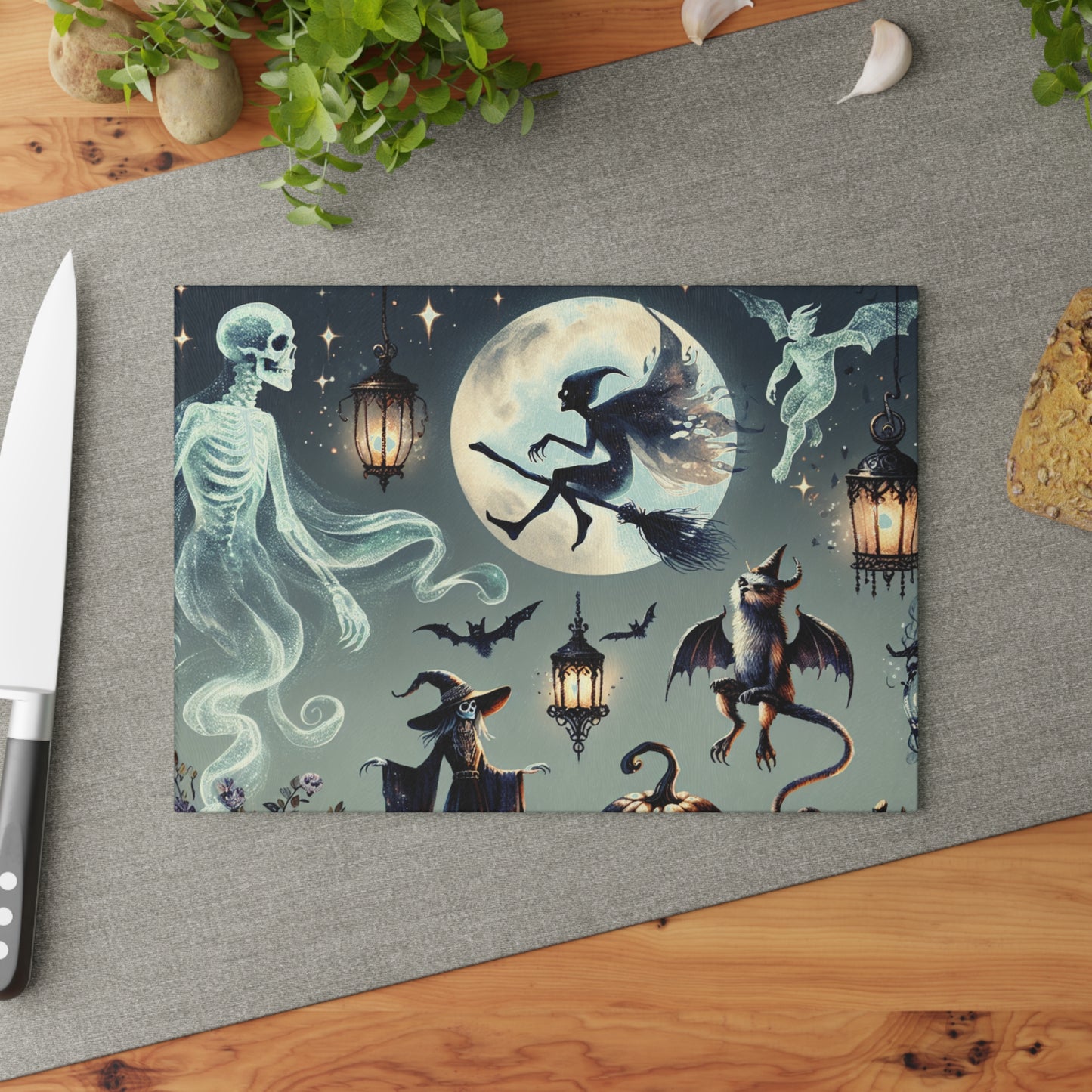 HALLOWEEN Glass Cutting Board