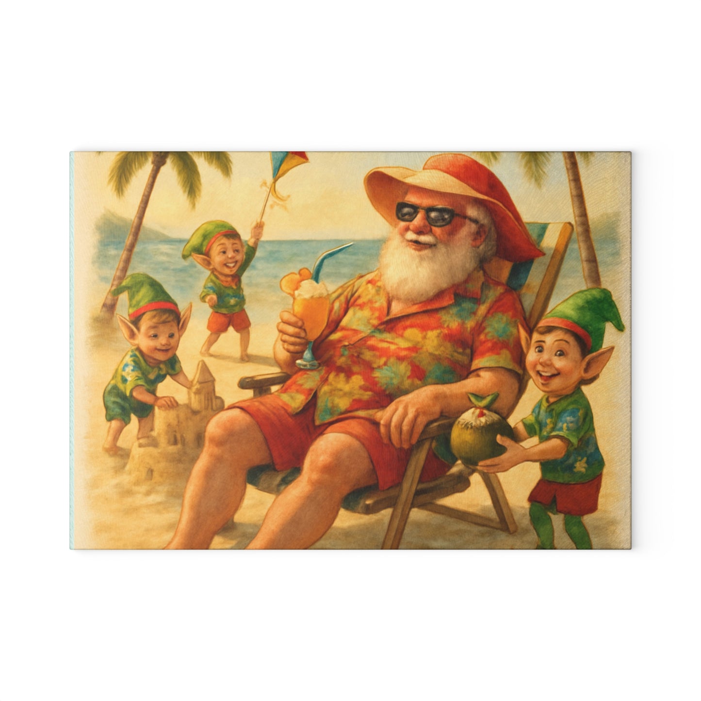 CHRISTMAS Glass Cutting Board