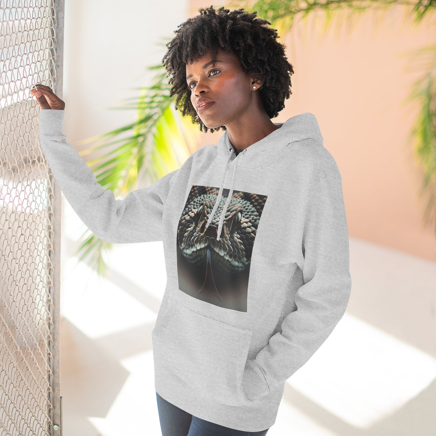 Three-Panel Fleece Hoodie