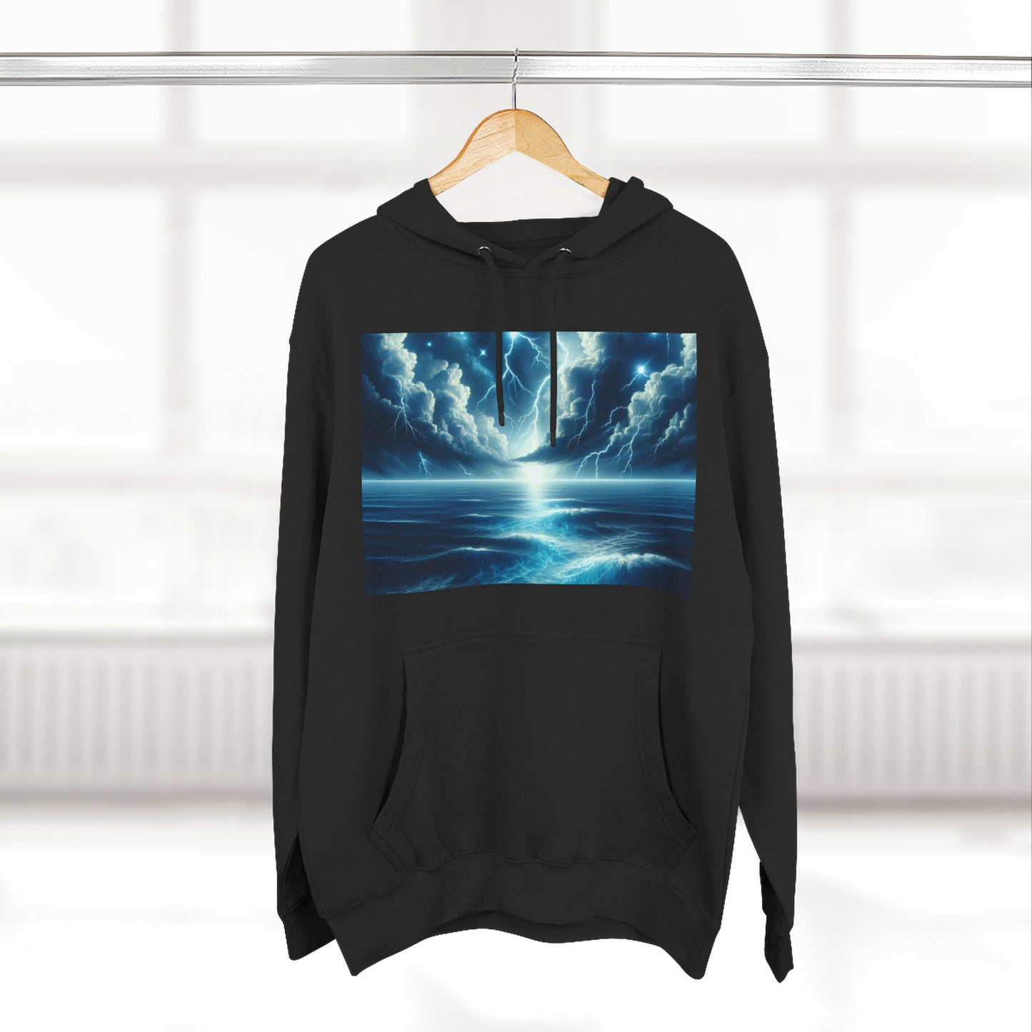 Three-Panel Fleece Hoodie