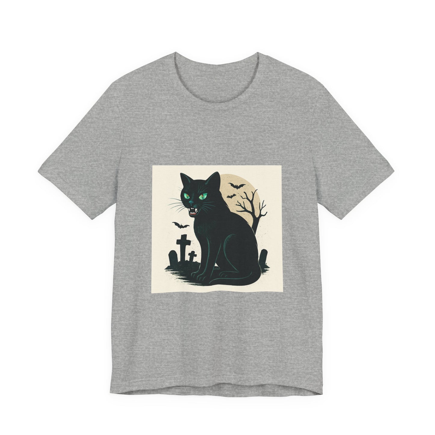 HALLOWEEN (BLACK CAT) Unisex Jersey Short Sleeve Tee