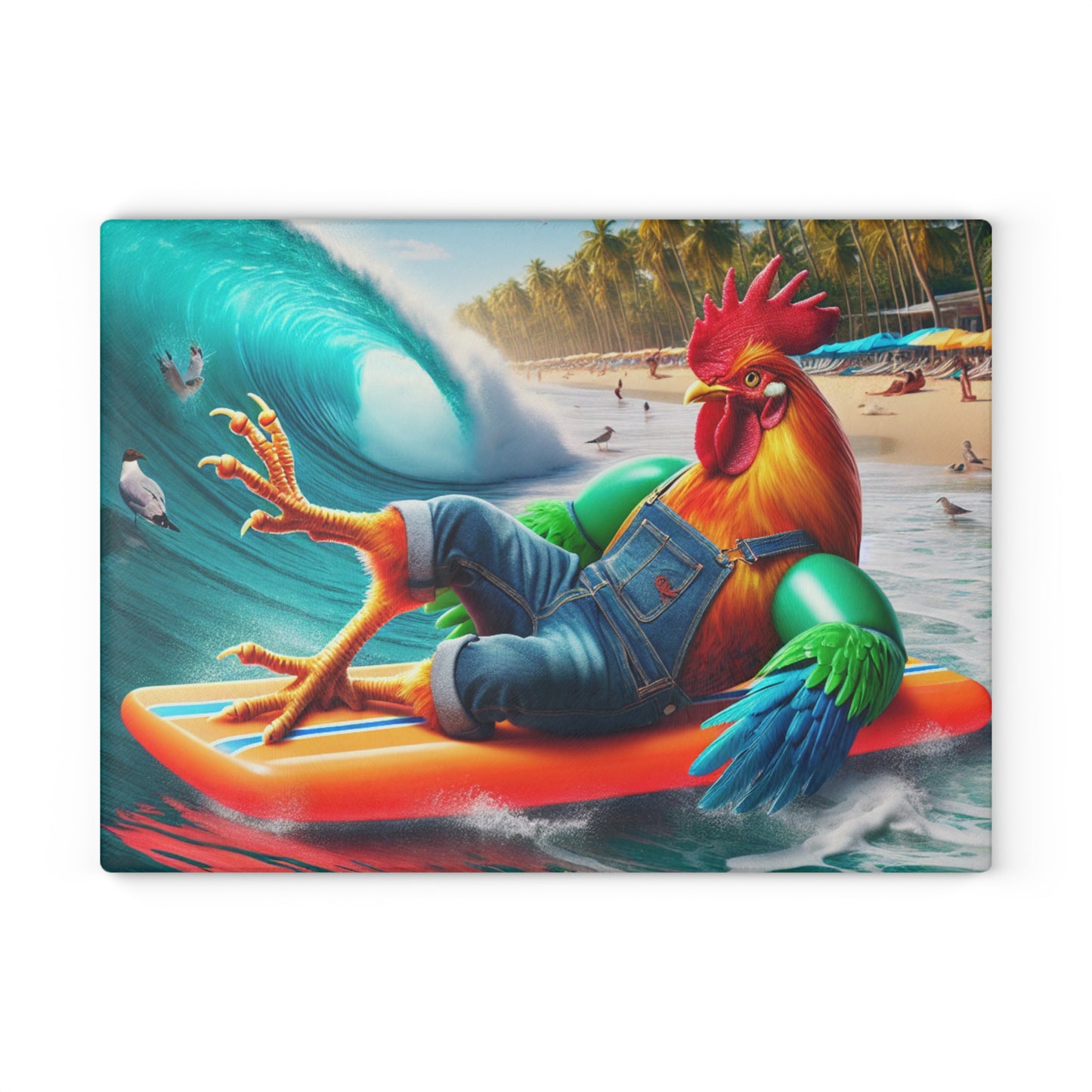 SURFNING ROOSTER cutting board