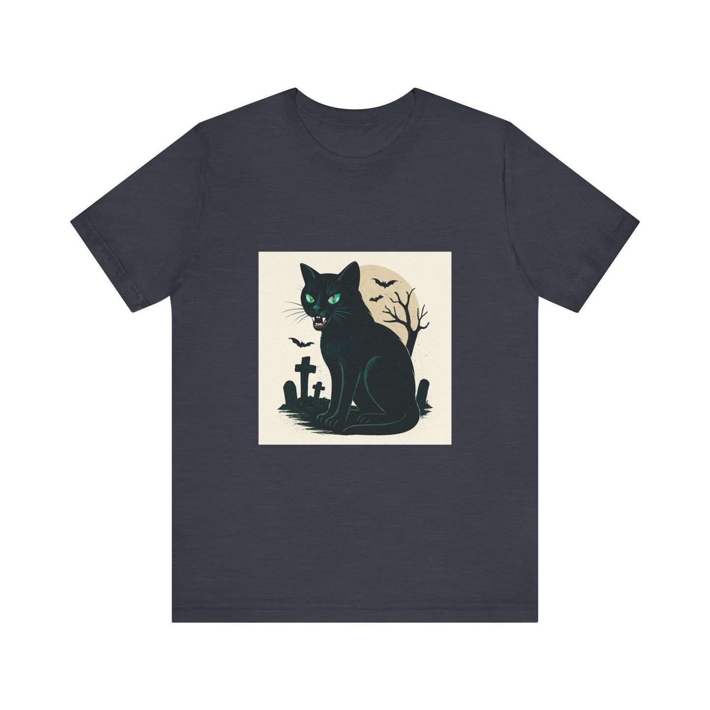 HALLOWEEN (BLACK CAT) Unisex Jersey Short Sleeve Tee