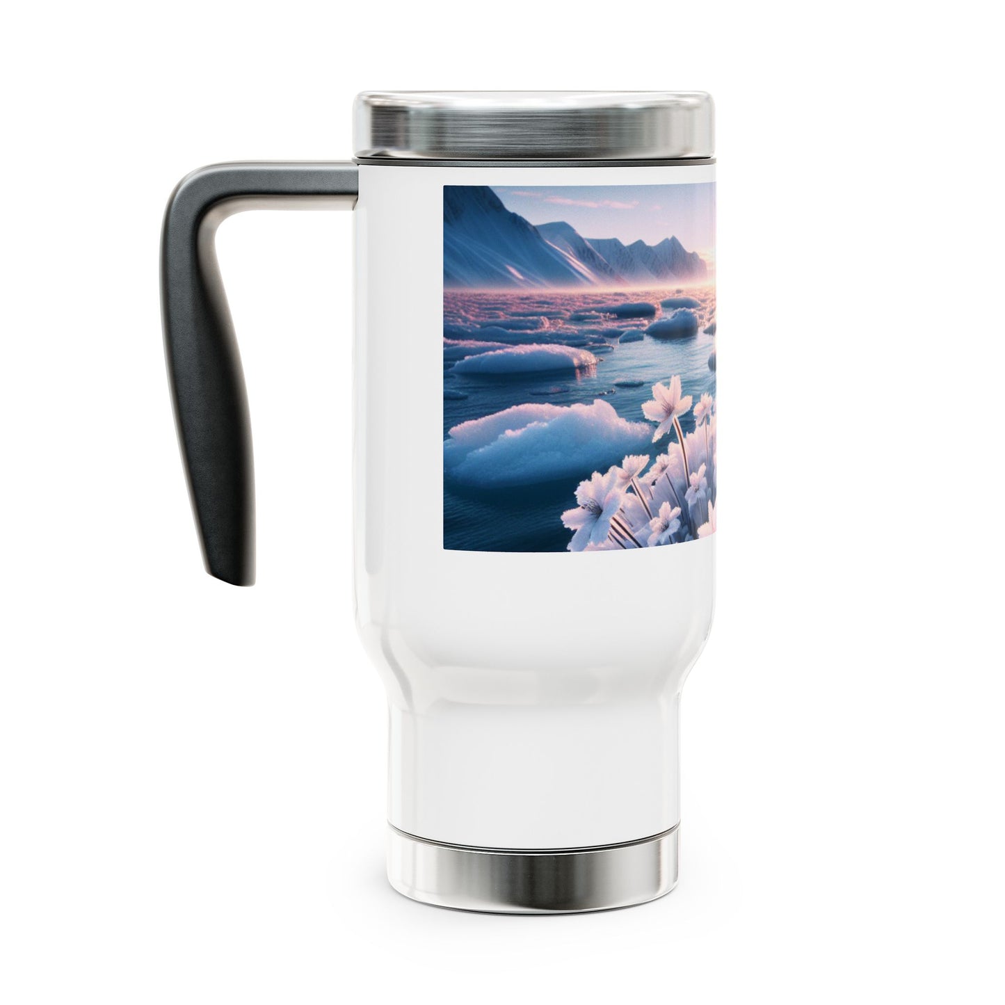 Stainless Steel Travel Mug with Handle, 14oz
