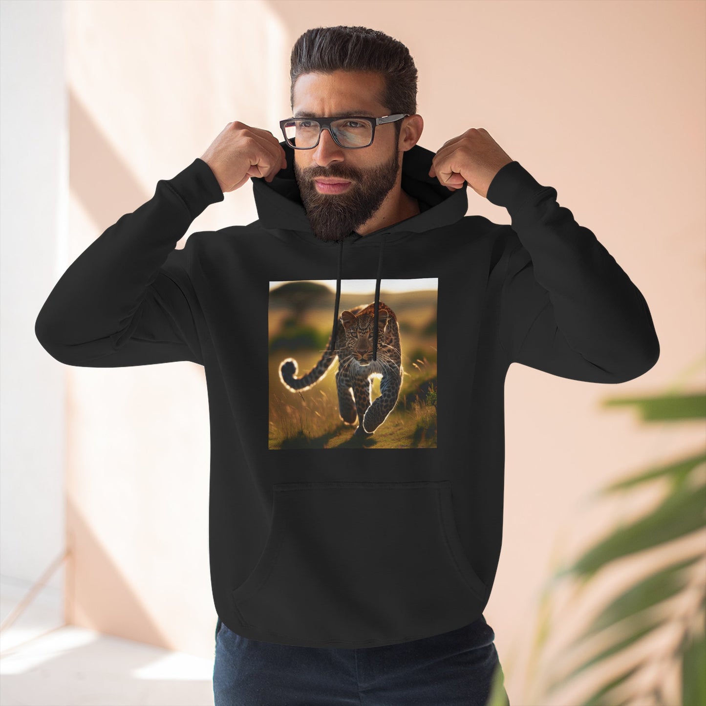 Three-Panel Fleece Hoodie