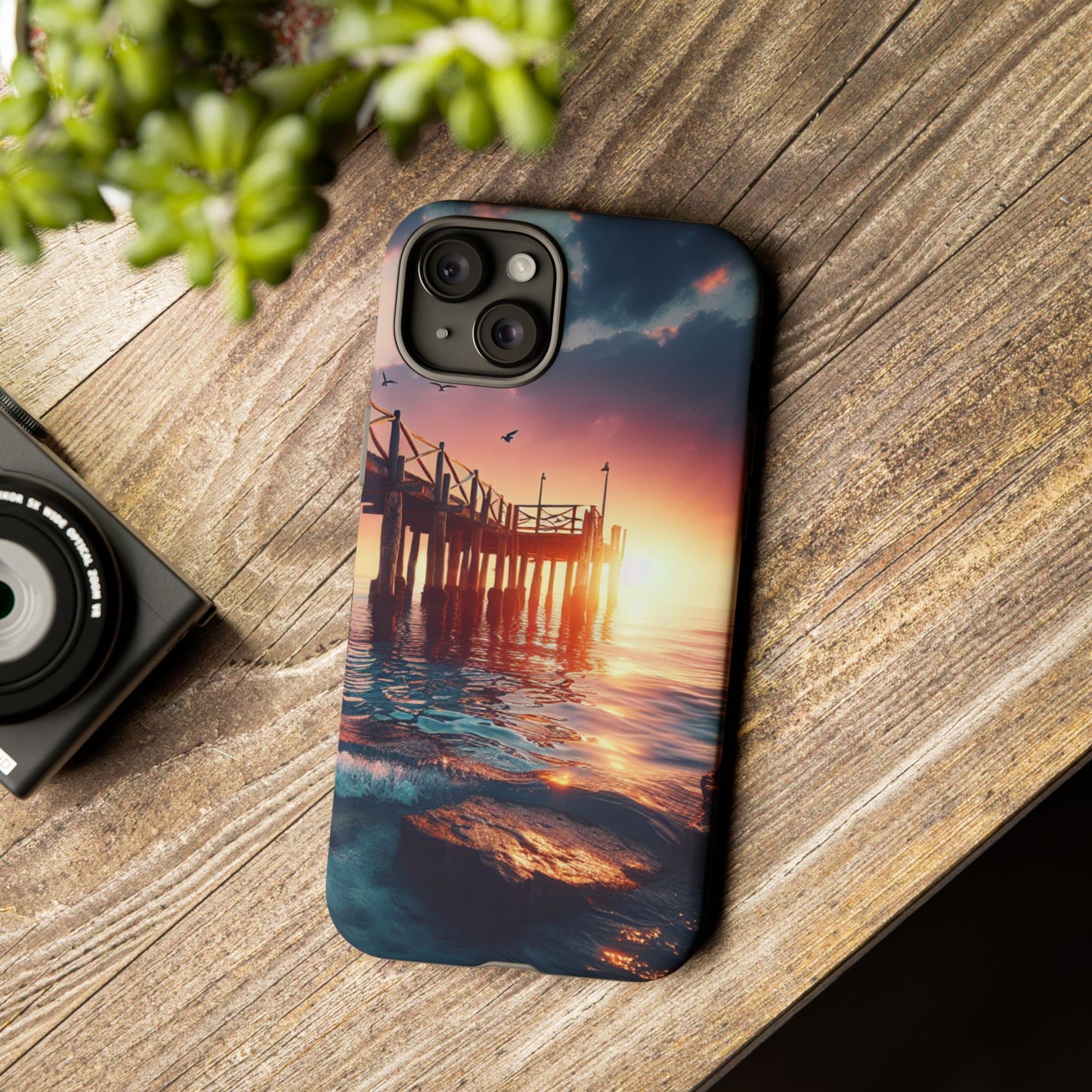 SUNSET on the PIER  phone case