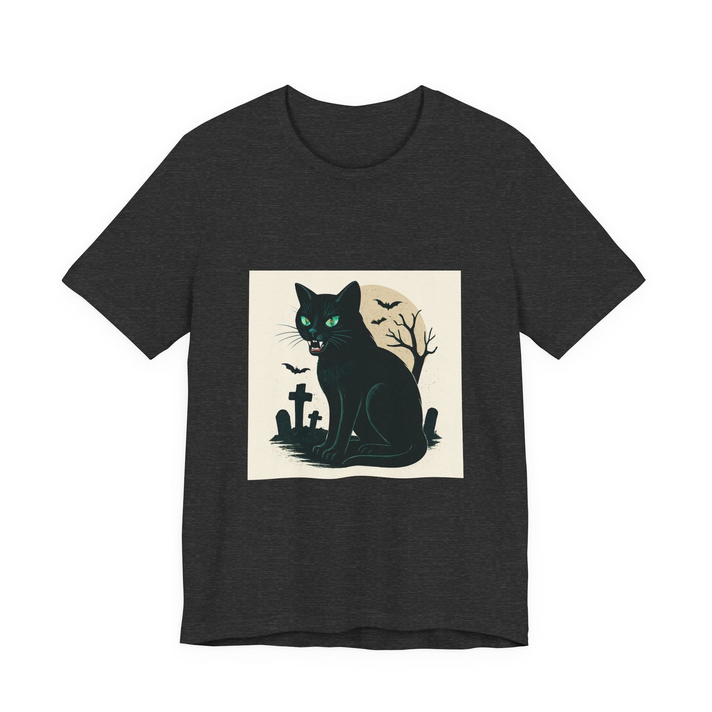 HALLOWEEN (BLACK CAT) Unisex Jersey Short Sleeve Tee