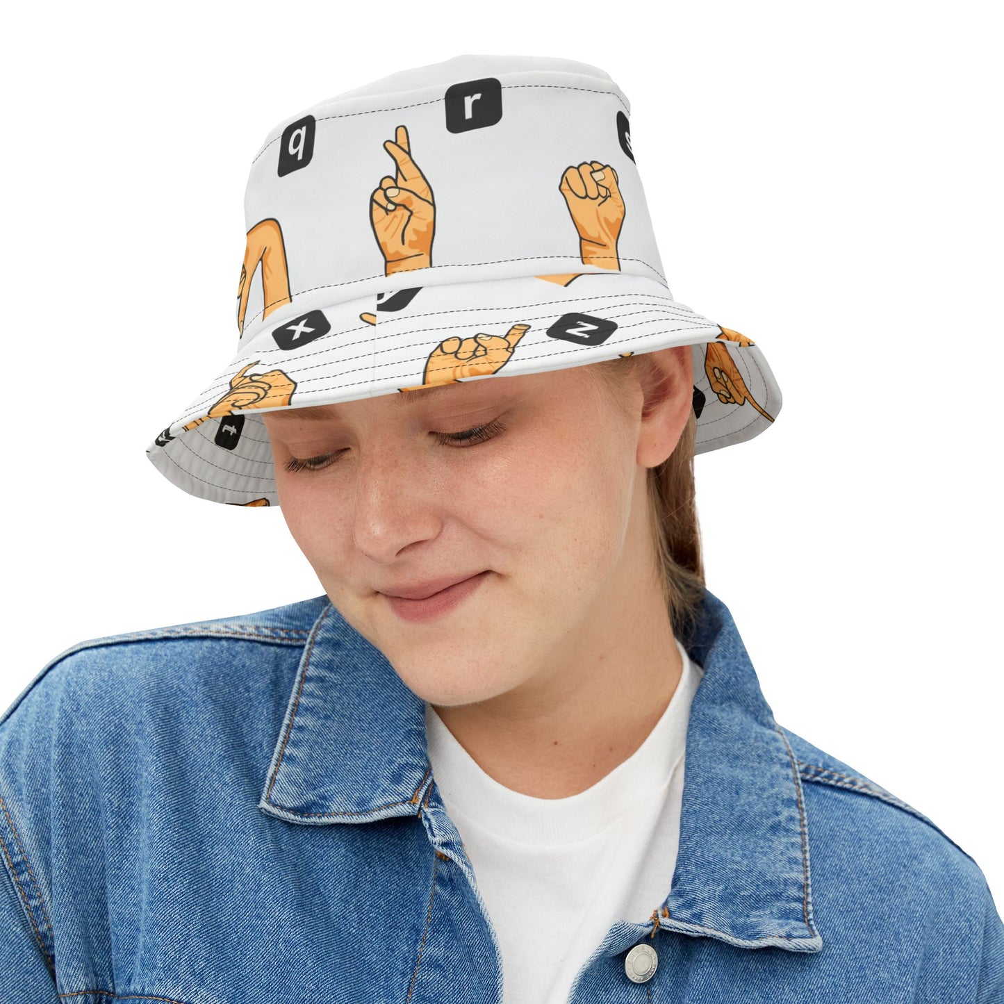 SIGN LANUAGE (informant) Bucket Hat (AOP)