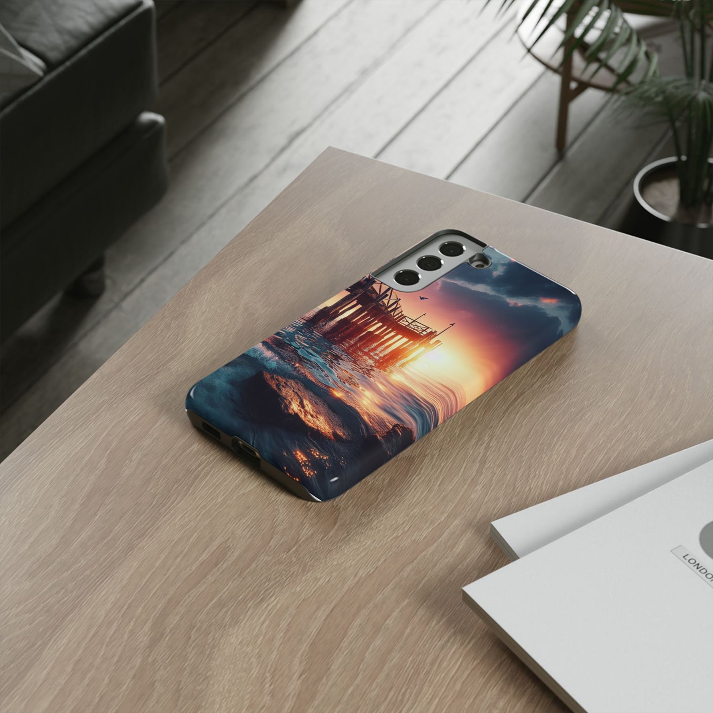 SUNSET on the PIER  phone case
