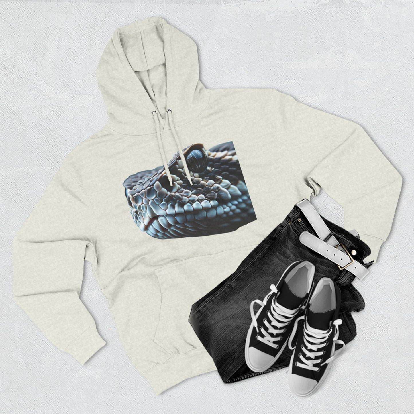 Three-Panel Fleece Hoodie