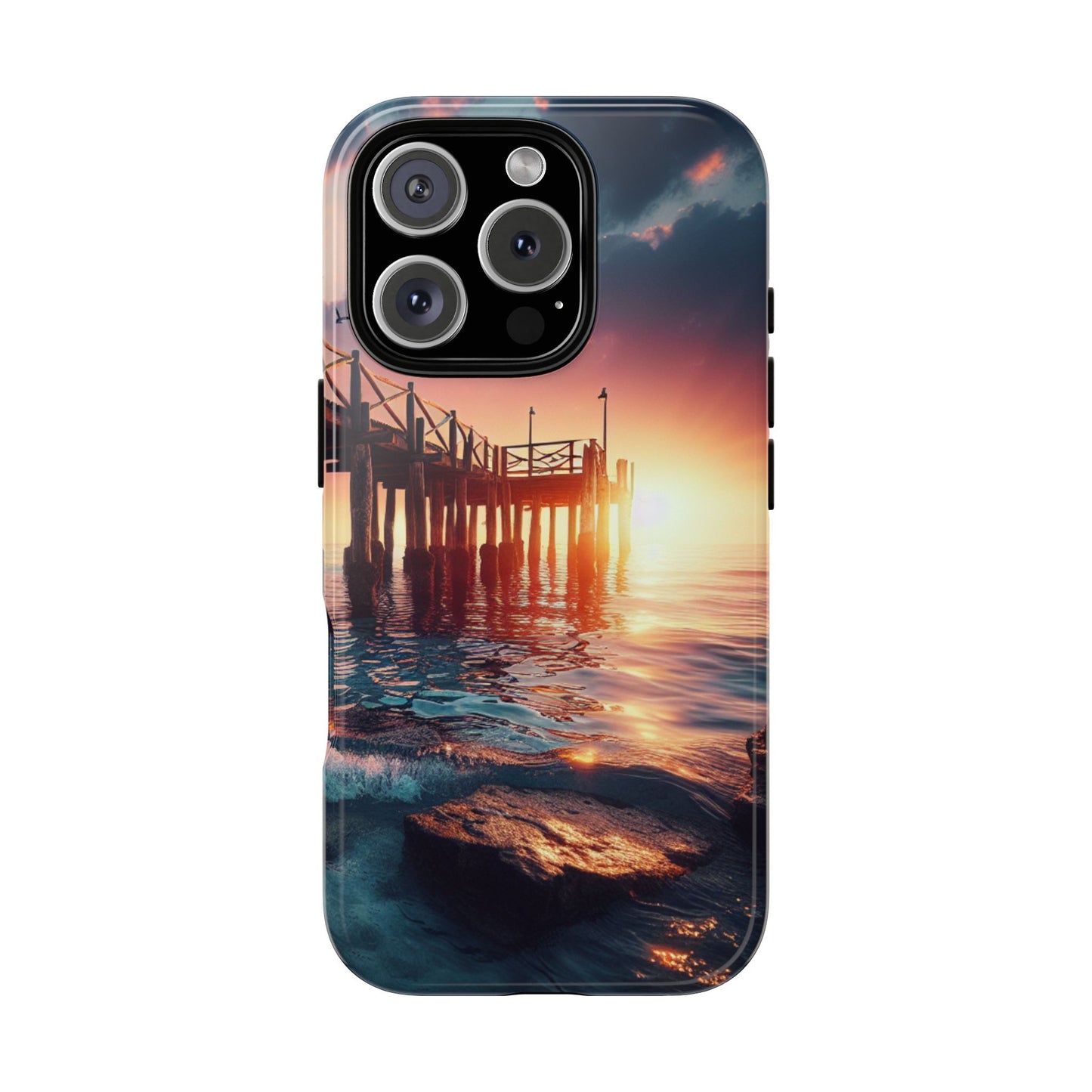 SUNSET on the PIER  phone case