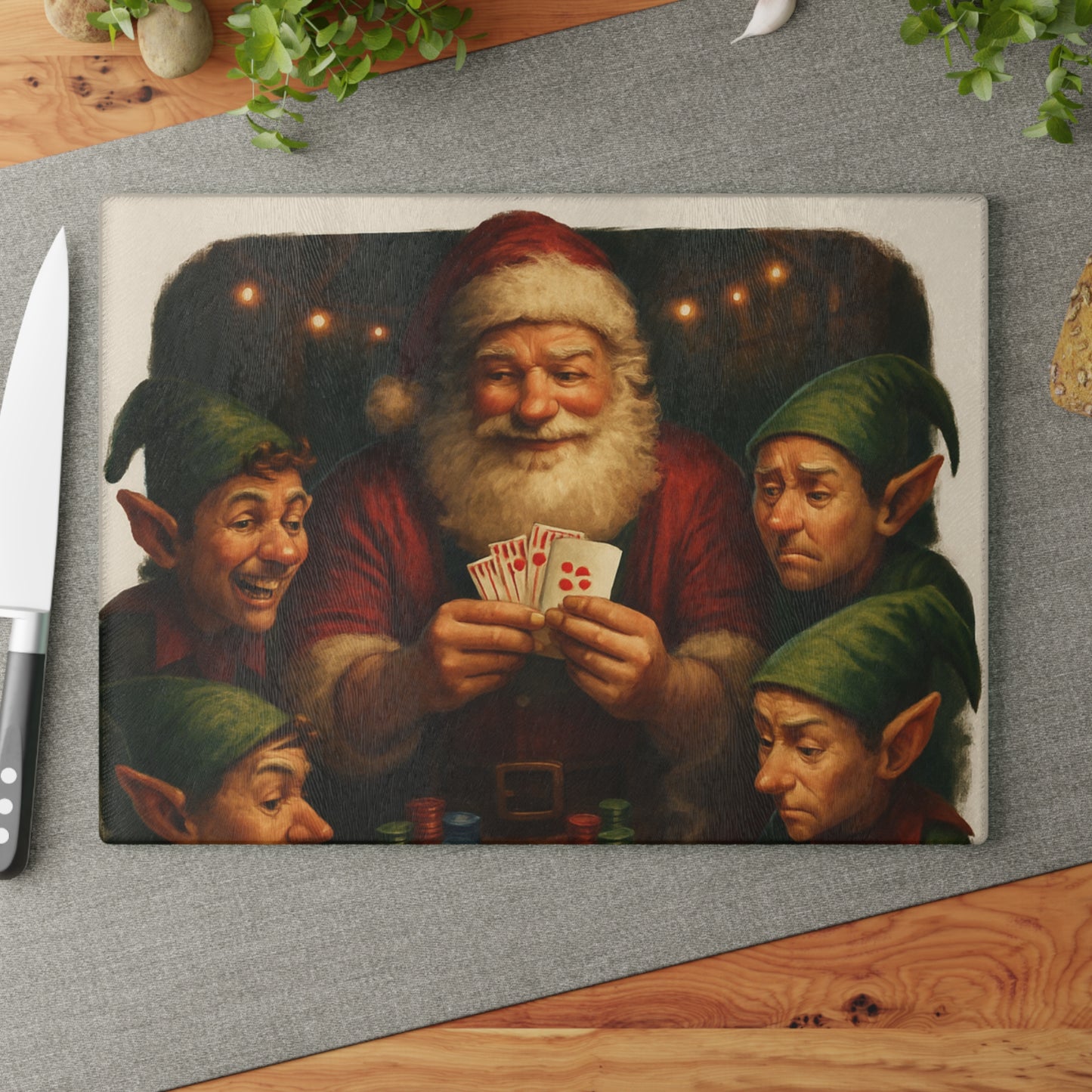 CHRISTMAS Glass Cutting Board